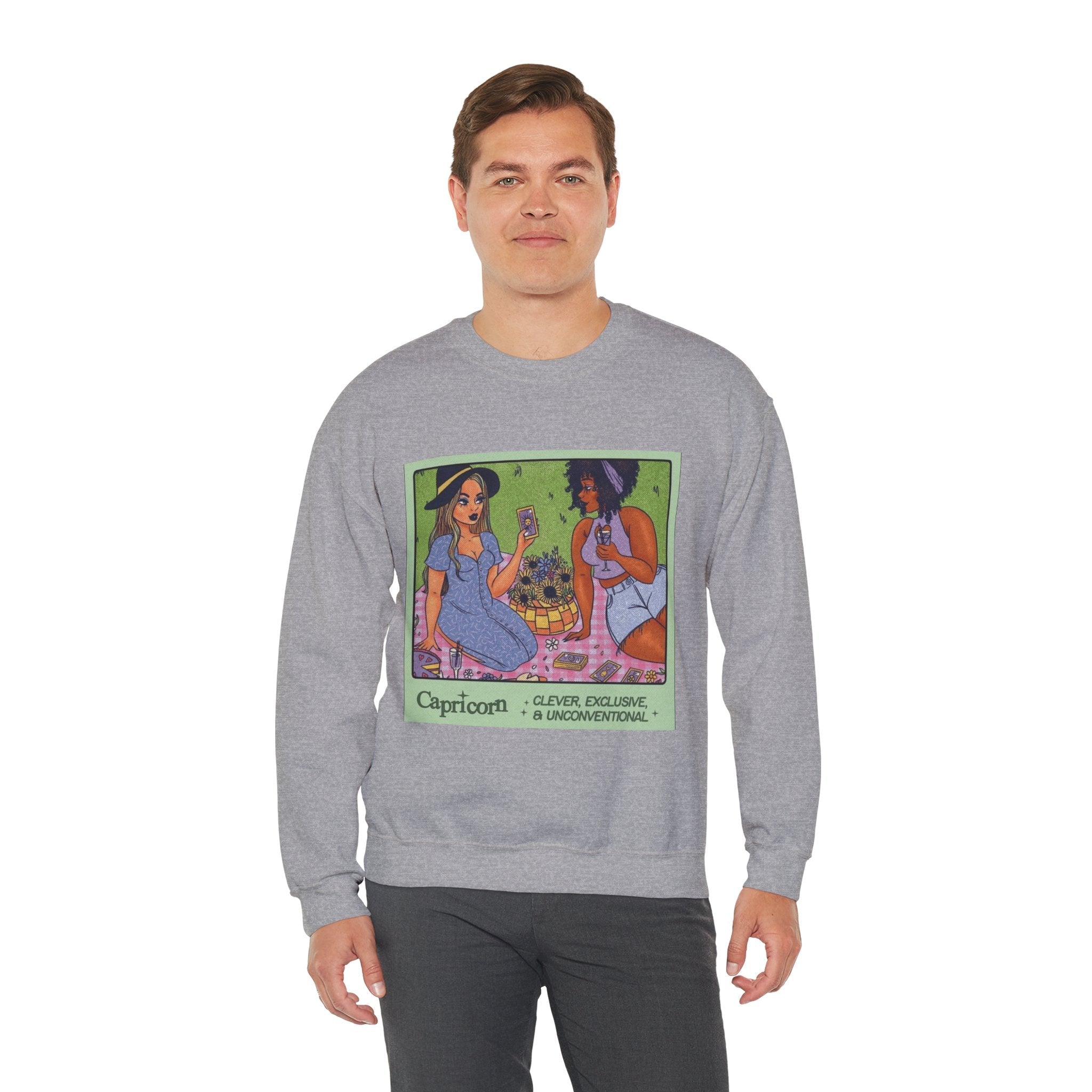 Spooky Vibes Only" Halloween Sweater Capricorn Vibes Crewneck Sweatshirt, Cozy Unisex Apparel, Astrology Gift, Casual Layering Top - Metamorphosis Creations