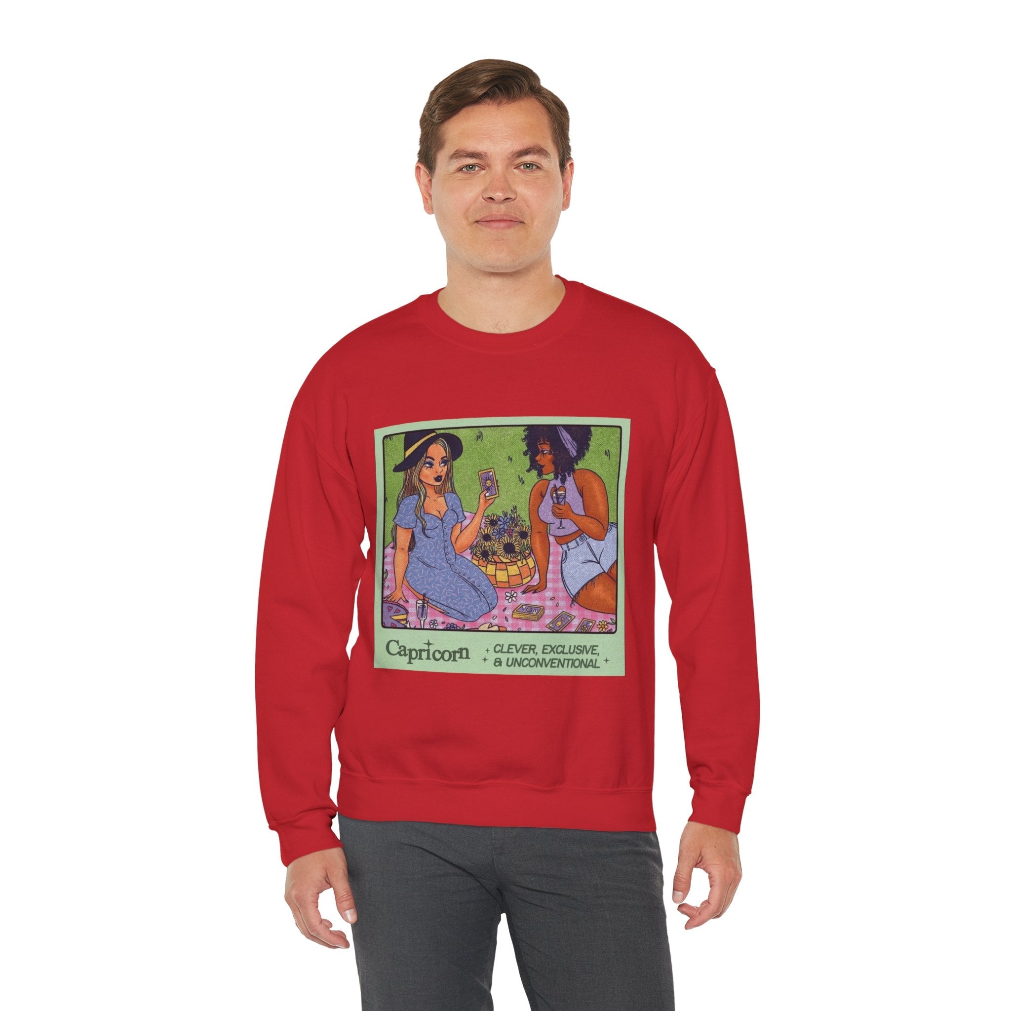 Spooky Vibes Only" Halloween Sweater Capricorn Vibes Crewneck Sweatshirt, Cozy Unisex Apparel, Astrology Gift, Casual Layering Top - Metamorphosis Creations