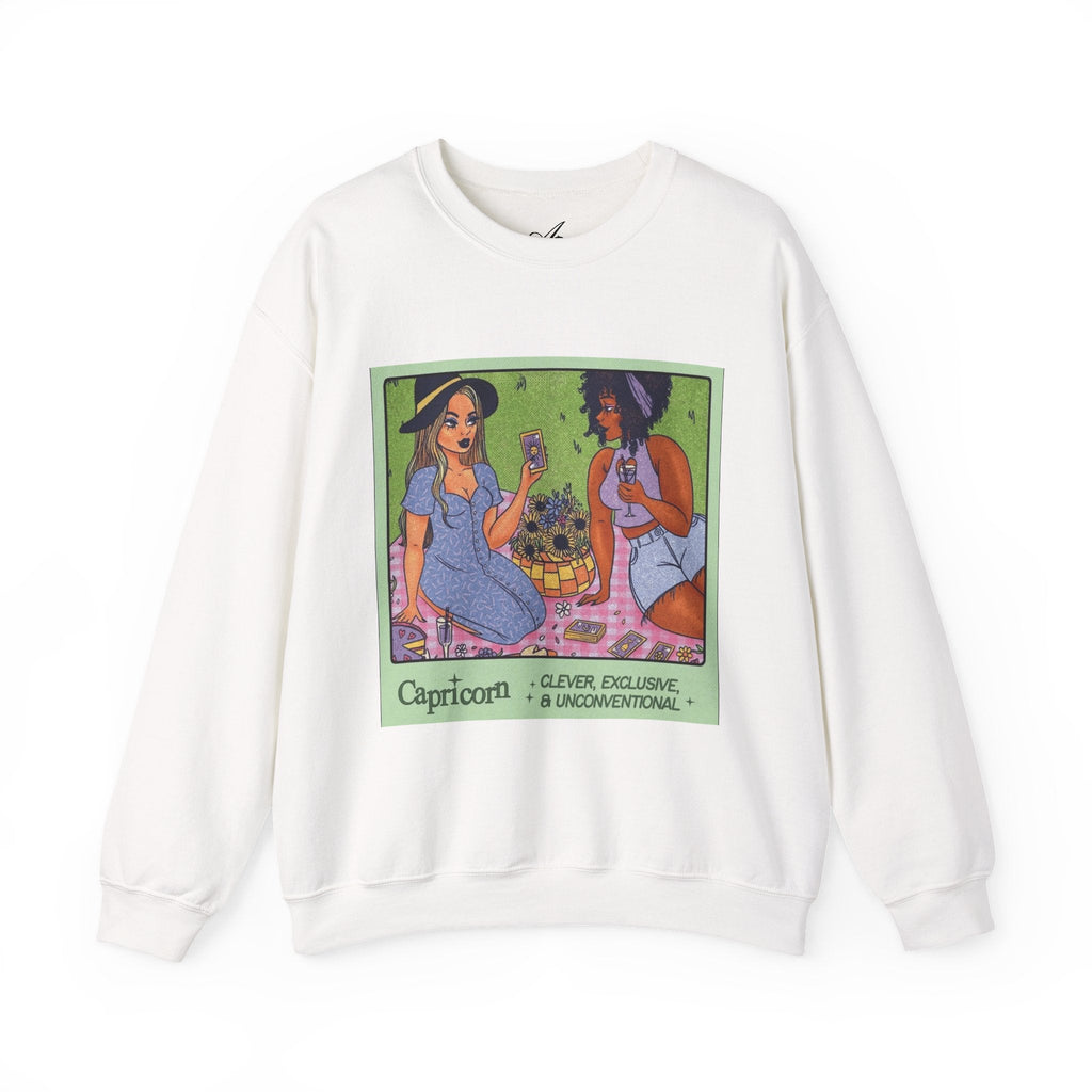 Spooky Vibes Only" Halloween Sweater Capricorn Vibes Crewneck Sweatshirt, Cozy Unisex Apparel, Astrology Gift, Casual Layering Top - Metamorphosis Creations