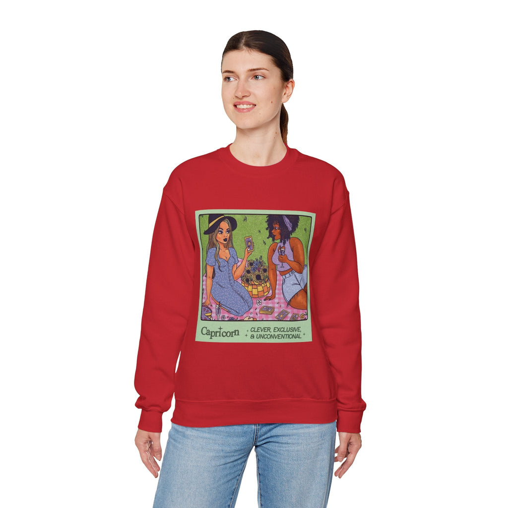 Spooky Vibes Only" Halloween Sweater Capricorn Vibes Crewneck Sweatshirt, Cozy Unisex Apparel, Astrology Gift, Casual Layering Top - Metamorphosis Creations