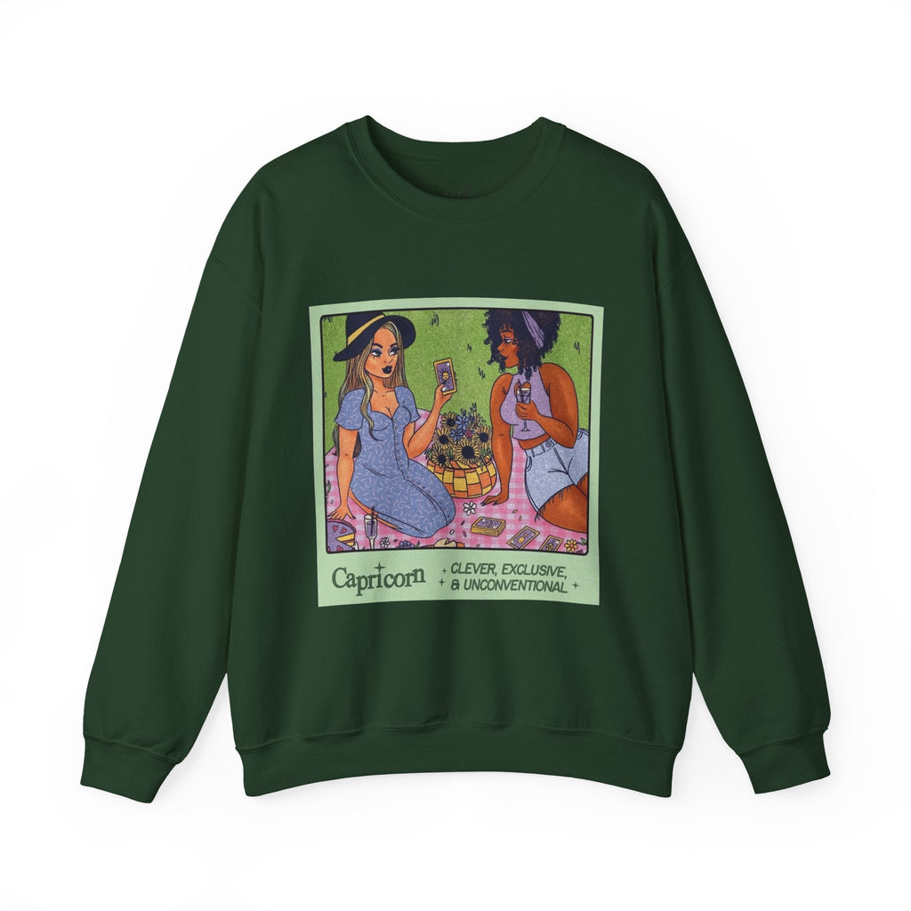 Spooky Vibes Only" Halloween Sweater Capricorn Vibes Crewneck Sweatshirt, Cozy Unisex Apparel, Astrology Gift, Casual Layering Top - Metamorphosis Creations