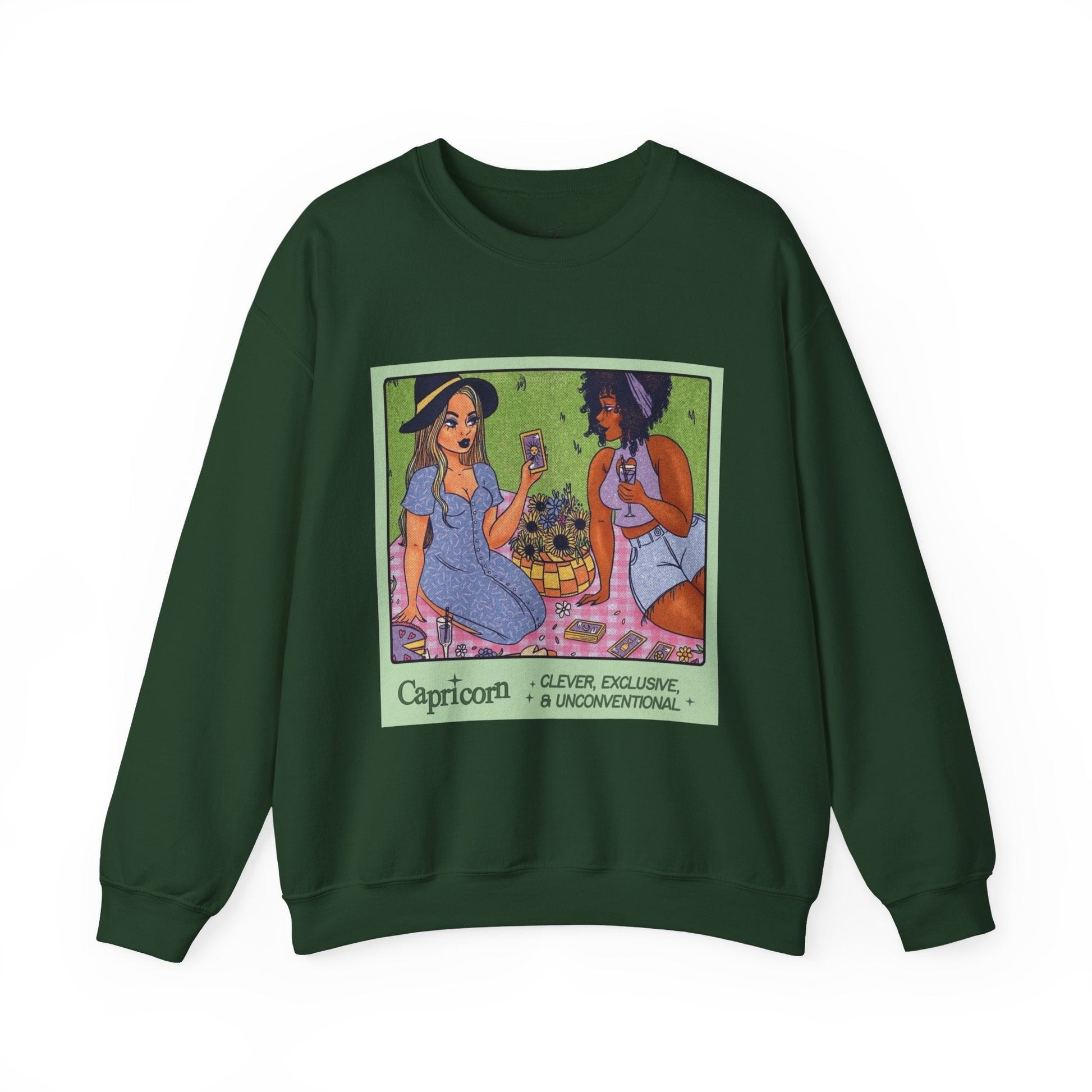 Spooky Vibes Only" Halloween Sweater Capricorn Vibes Crewneck Sweatshirt, Cozy Unisex Apparel, Astrology Gift, Casual Layering Top - Metamorphosis Creations
