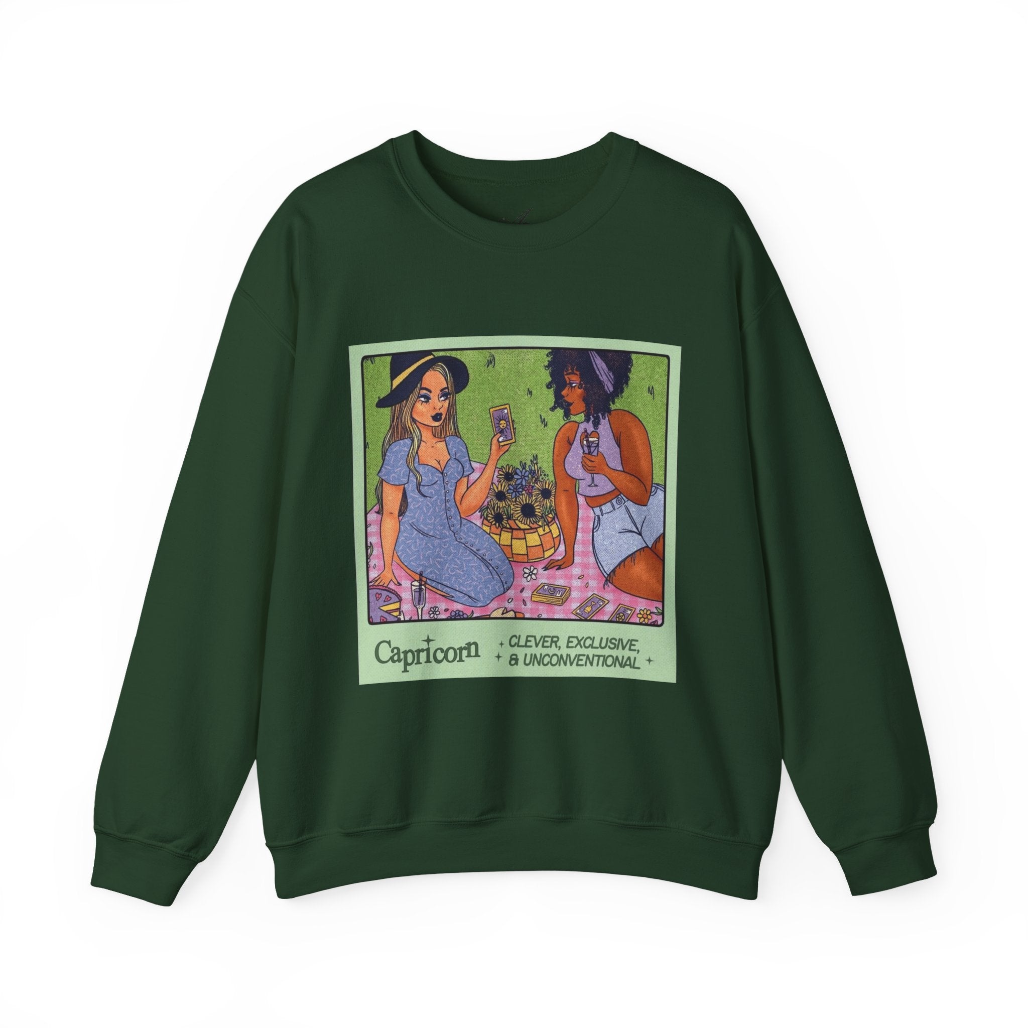 Spooky Vibes Only" Halloween Sweater Capricorn Vibes Crewneck Sweatshirt, Cozy Unisex Apparel, Astrology Gift, Casual Layering Top - Metamorphosis Creations