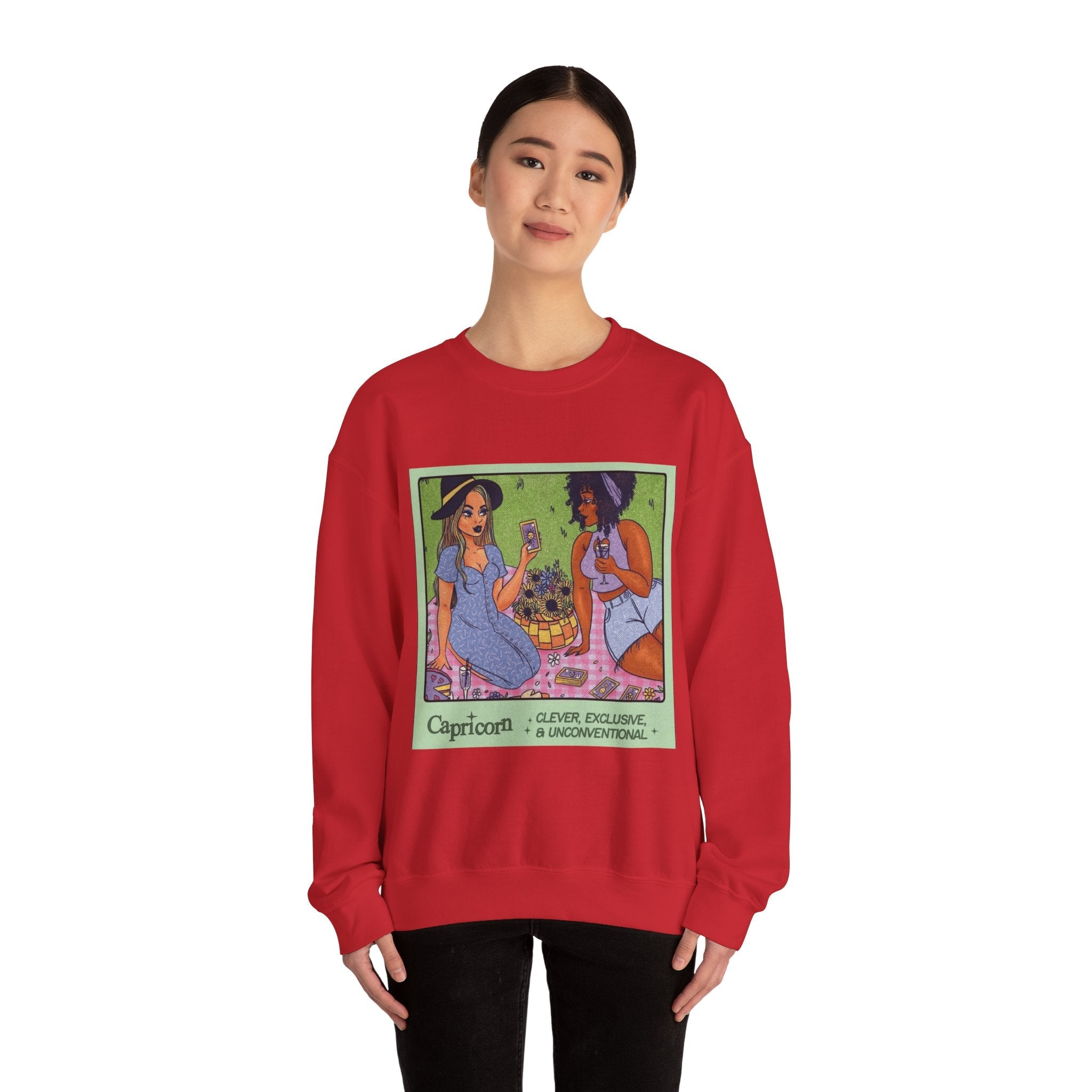 Spooky Vibes Only" Halloween Sweater Capricorn Vibes Crewneck Sweatshirt, Cozy Unisex Apparel, Astrology Gift, Casual Layering Top - Metamorphosis Creations