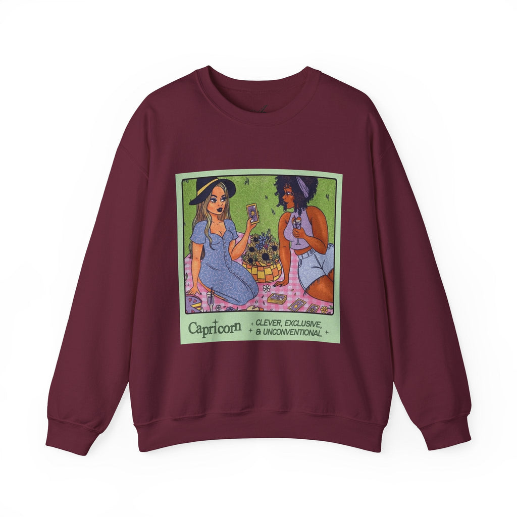Spooky Vibes Only" Halloween Sweater Capricorn Vibes Crewneck Sweatshirt, Cozy Unisex Apparel, Astrology Gift, Casual Layering Top - Metamorphosis Creations