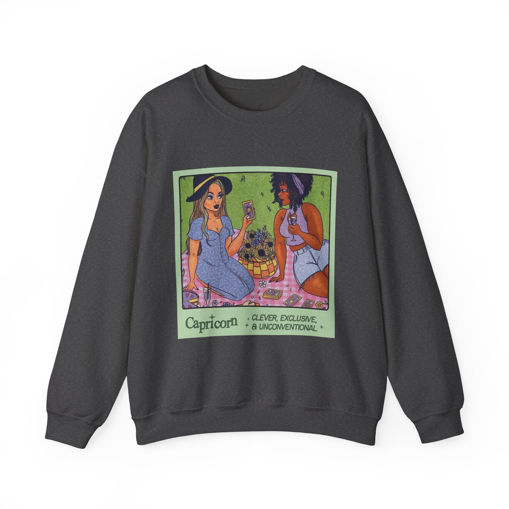 Spooky Vibes Only" Halloween Sweater Capricorn Vibes Crewneck Sweatshirt, Cozy Unisex Apparel, Astrology Gift, Casual Layering Top - Metamorphosis Creations