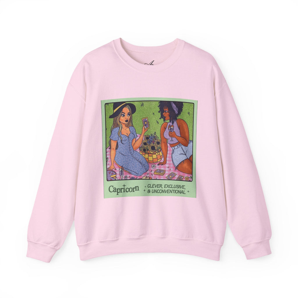 Spooky Vibes Only" Halloween Sweater Capricorn Vibes Crewneck Sweatshirt, Cozy Unisex Apparel, Astrology Gift, Casual Layering Top - Metamorphosis Creations