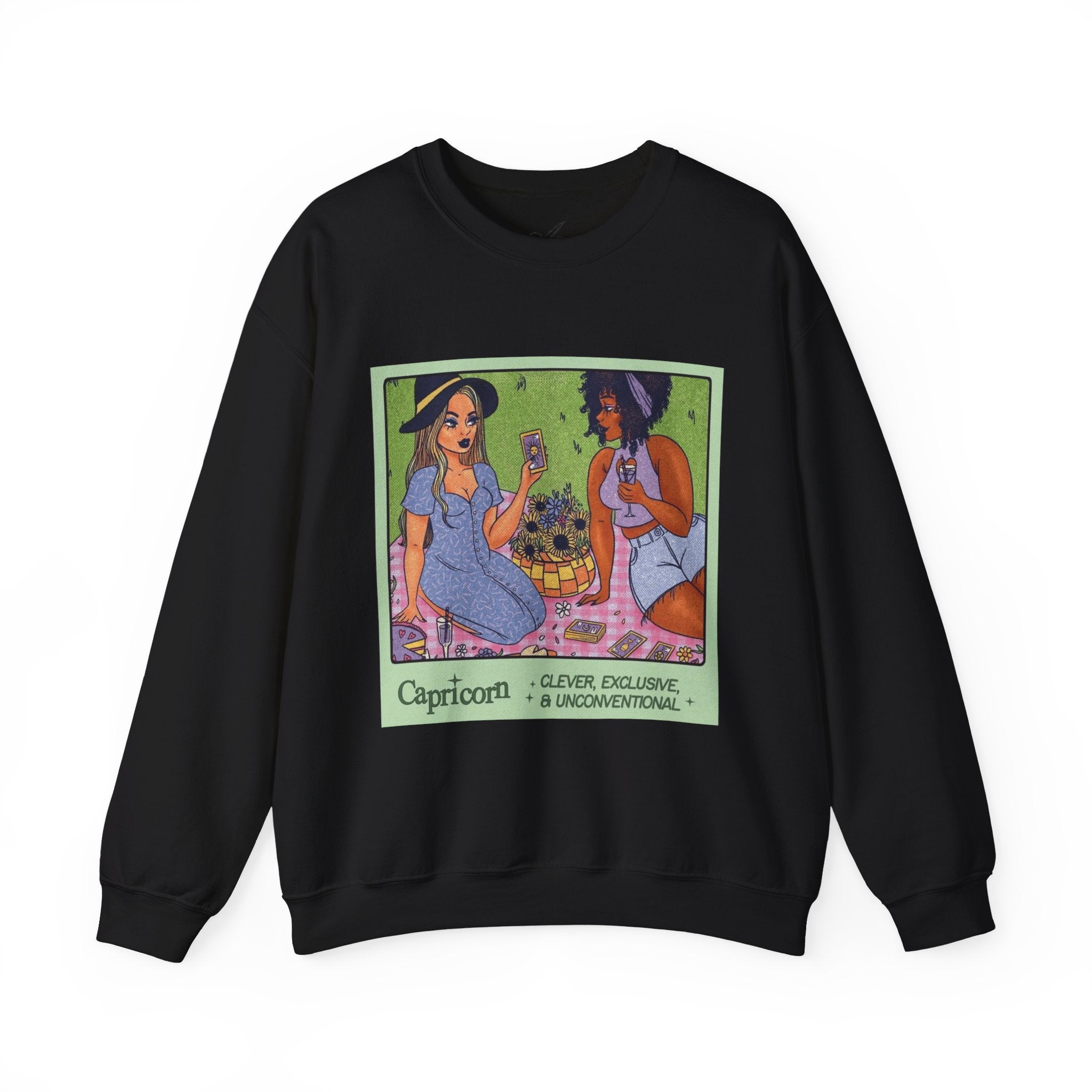 Spooky Vibes Only" Halloween Sweater Capricorn Vibes Crewneck Sweatshirt, Cozy Unisex Apparel, Astrology Gift, Casual Layering Top - Metamorphosis Creations