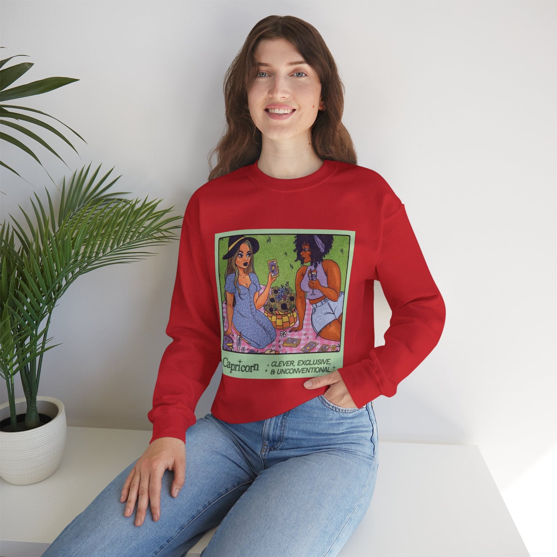 Spooky Vibes Only" Halloween Sweater Capricorn Vibes Crewneck Sweatshirt, Cozy Unisex Apparel, Astrology Gift, Casual Layering Top - Metamorphosis Creations