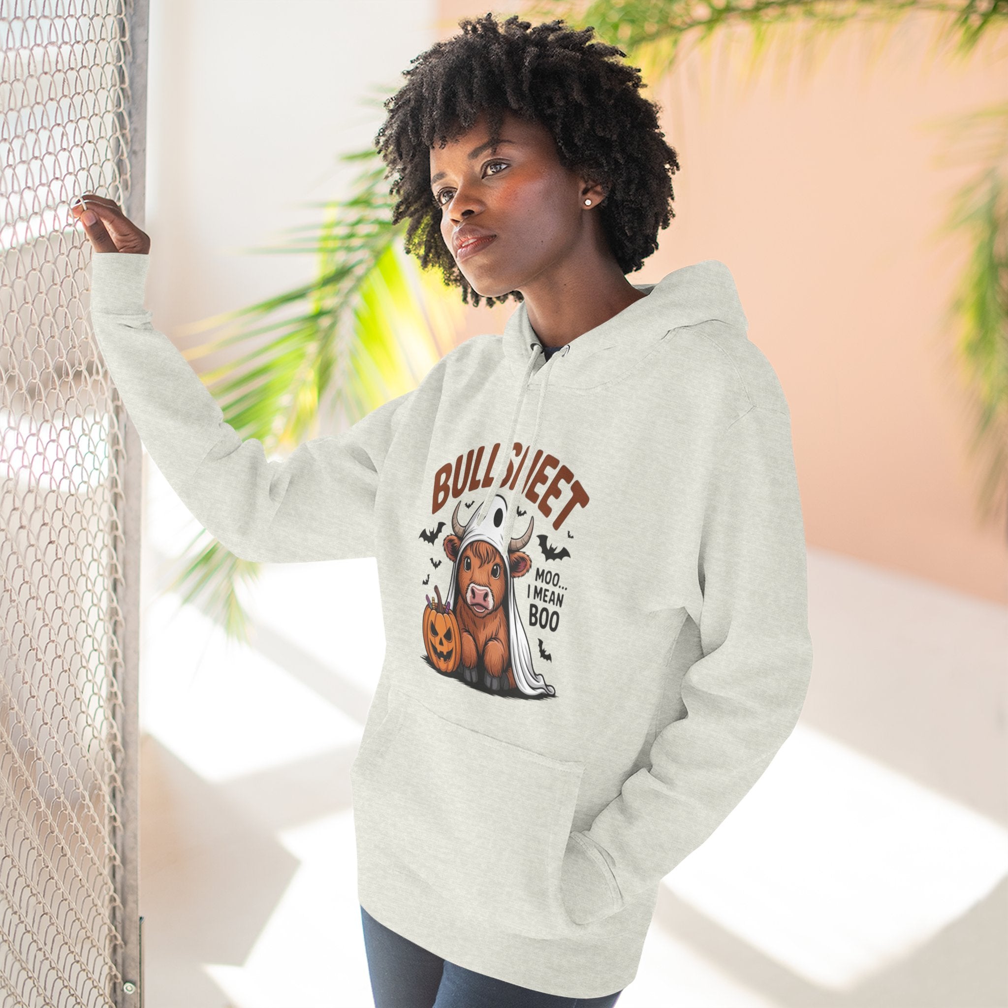 Spooky Vibes Only" Halloween Sweater Cozy Ghostly Fleece Hoodie - Metamorphosis Creations