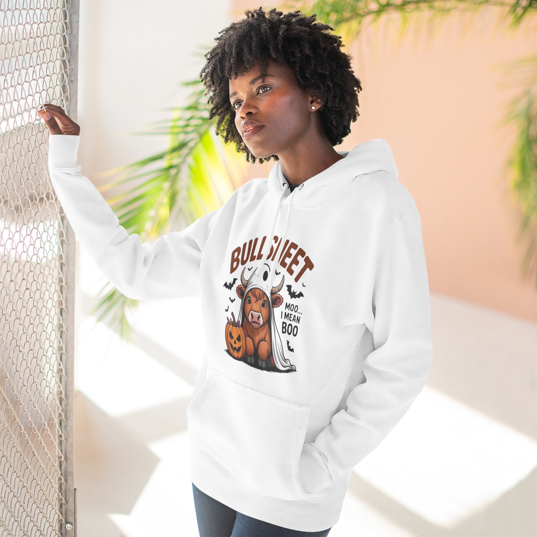 Spooky Vibes Only" Halloween Sweater Cozy Ghostly Fleece Hoodie - Metamorphosis Creations