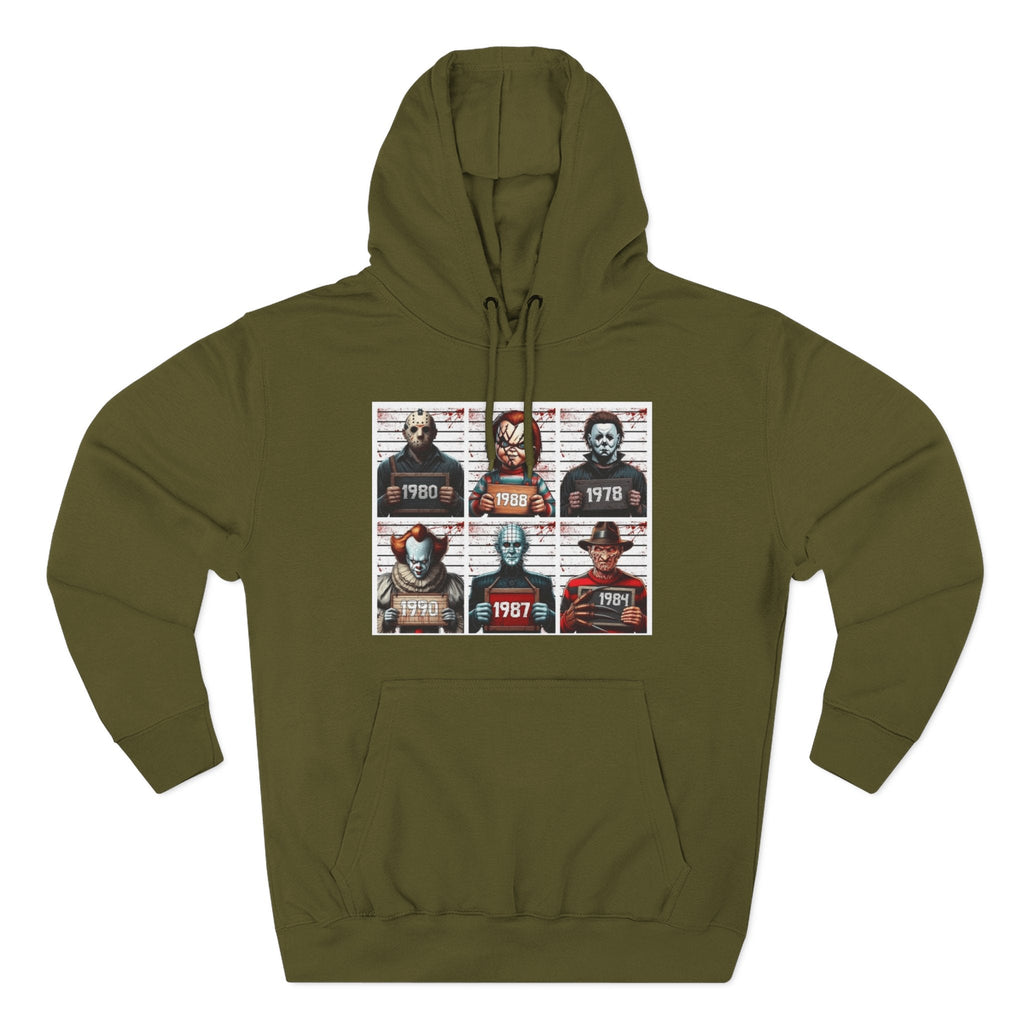 Spooky Vibes Only Halloween Sweater Retro Horror Movie Three - Panel Fleece Hoodie, Halloween Gift, Cozy Sweatshirt, Movie Lover Apparel, Vintage Movie Merchandise - Metamorphosis Creations