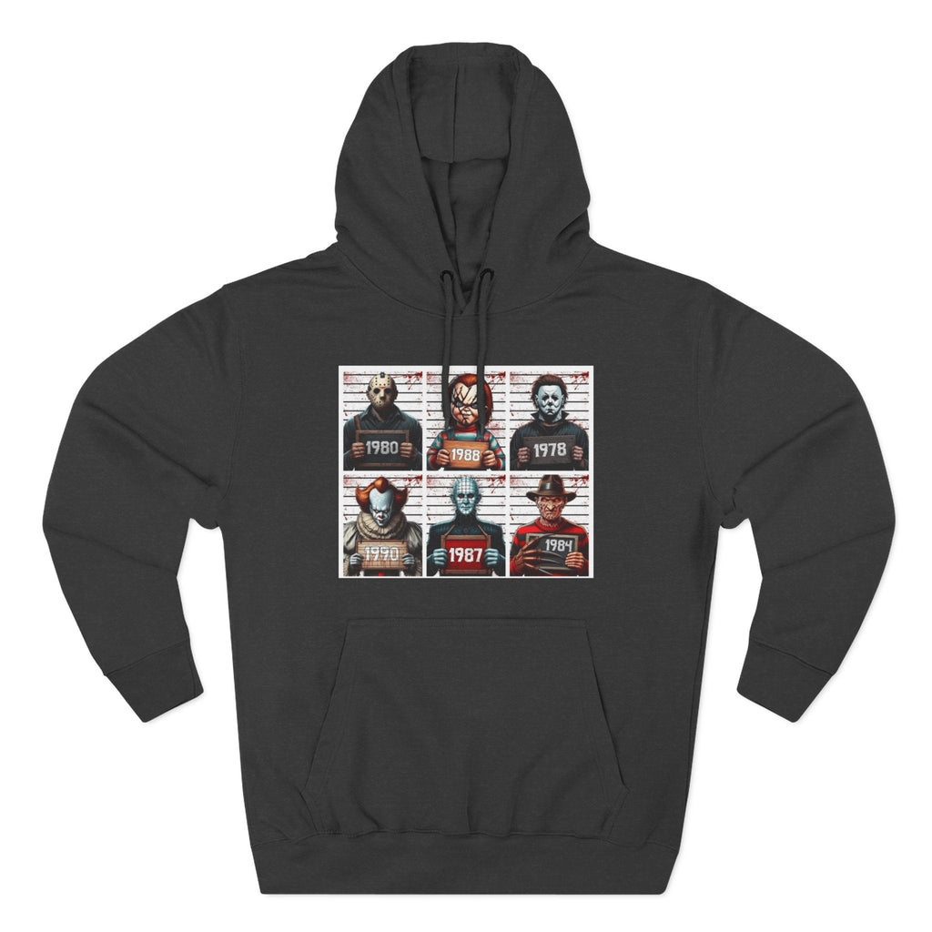 Spooky Vibes Only Halloween Sweater Retro Horror Movie Three - Panel Fleece Hoodie, Halloween Gift, Cozy Sweatshirt, Movie Lover Apparel, Vintage Movie Merchandise - Metamorphosis Creations