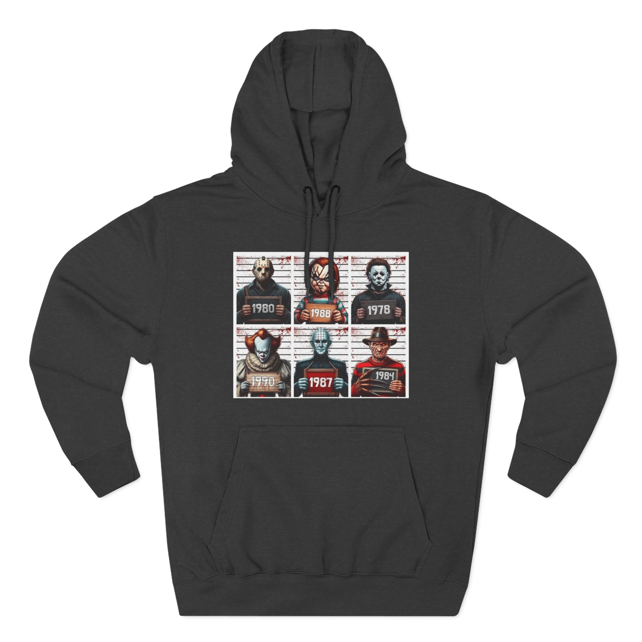 Spooky Vibes Only Halloween Sweater Retro Horror Movie Three - Panel Fleece Hoodie, Halloween Gift, Cozy Sweatshirt, Movie Lover Apparel, Vintage Movie Merchandise - Metamorphosis Creations