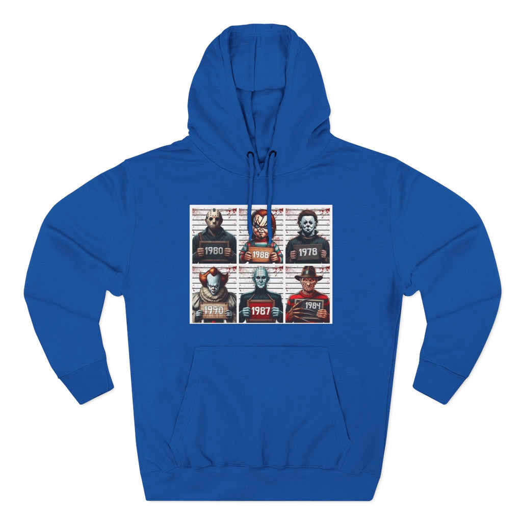 Spooky Vibes Only Halloween Sweater Retro Horror Movie Three - Panel Fleece Hoodie, Halloween Gift, Cozy Sweatshirt, Movie Lover Apparel, Vintage Movie Merchandise - Metamorphosis Creations