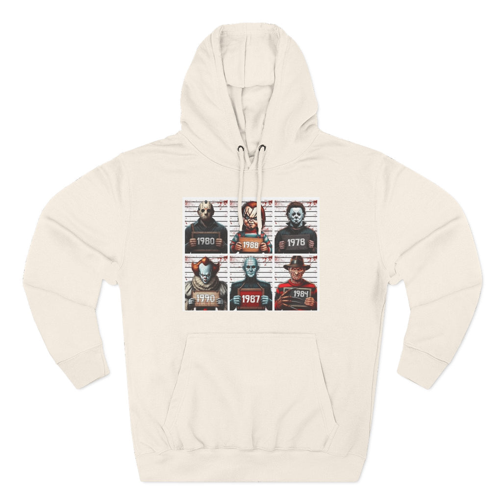 Spooky Vibes Only Halloween Sweater Retro Horror Movie Three - Panel Fleece Hoodie, Halloween Gift, Cozy Sweatshirt, Movie Lover Apparel, Vintage Movie Merchandise - Metamorphosis Creations