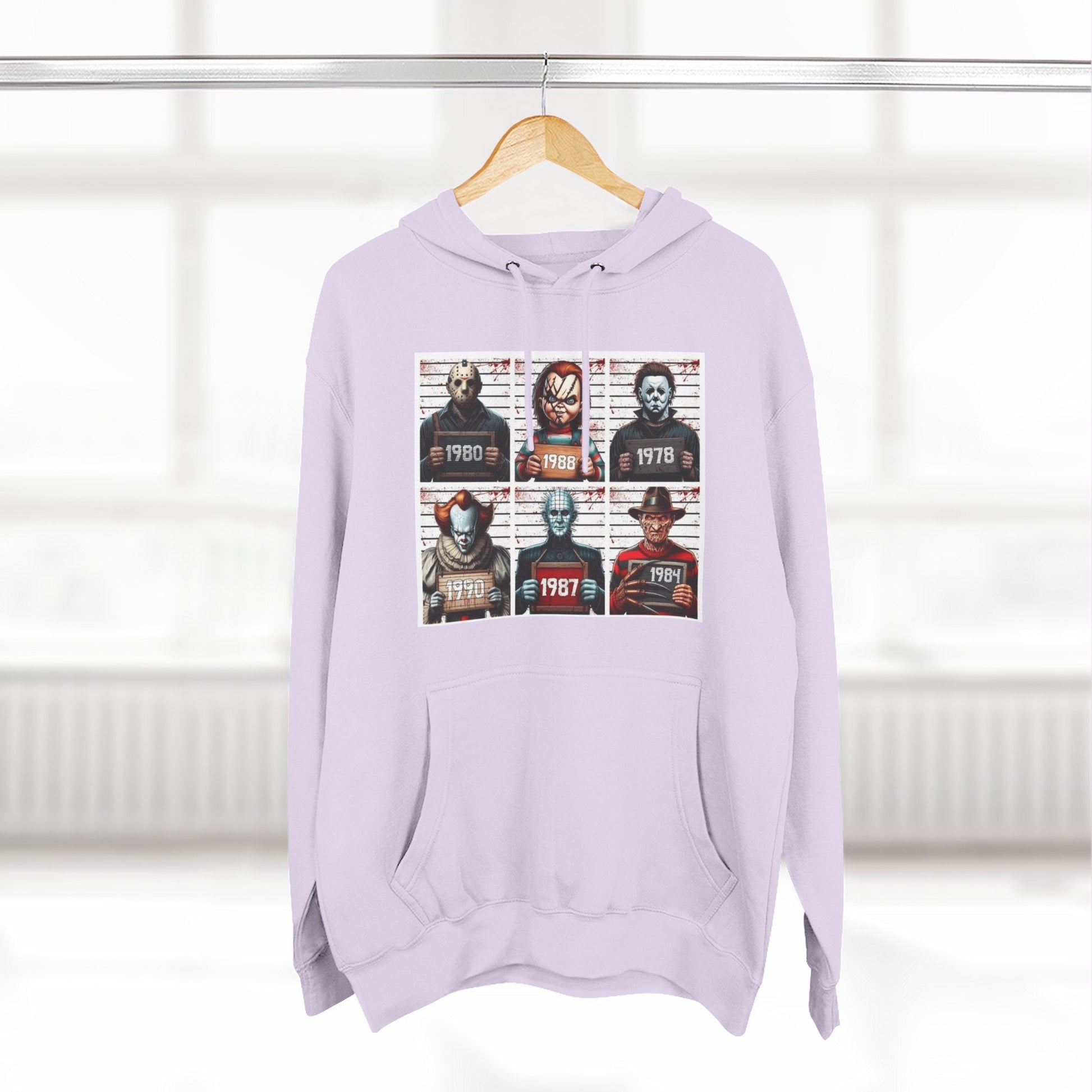 Spooky Vibes Only Halloween Sweater Retro Horror Movie Three - Panel Fleece Hoodie, Halloween Gift, Cozy Sweatshirt, Movie Lover Apparel, Vintage Movie Merchandise - Metamorphosis Creations