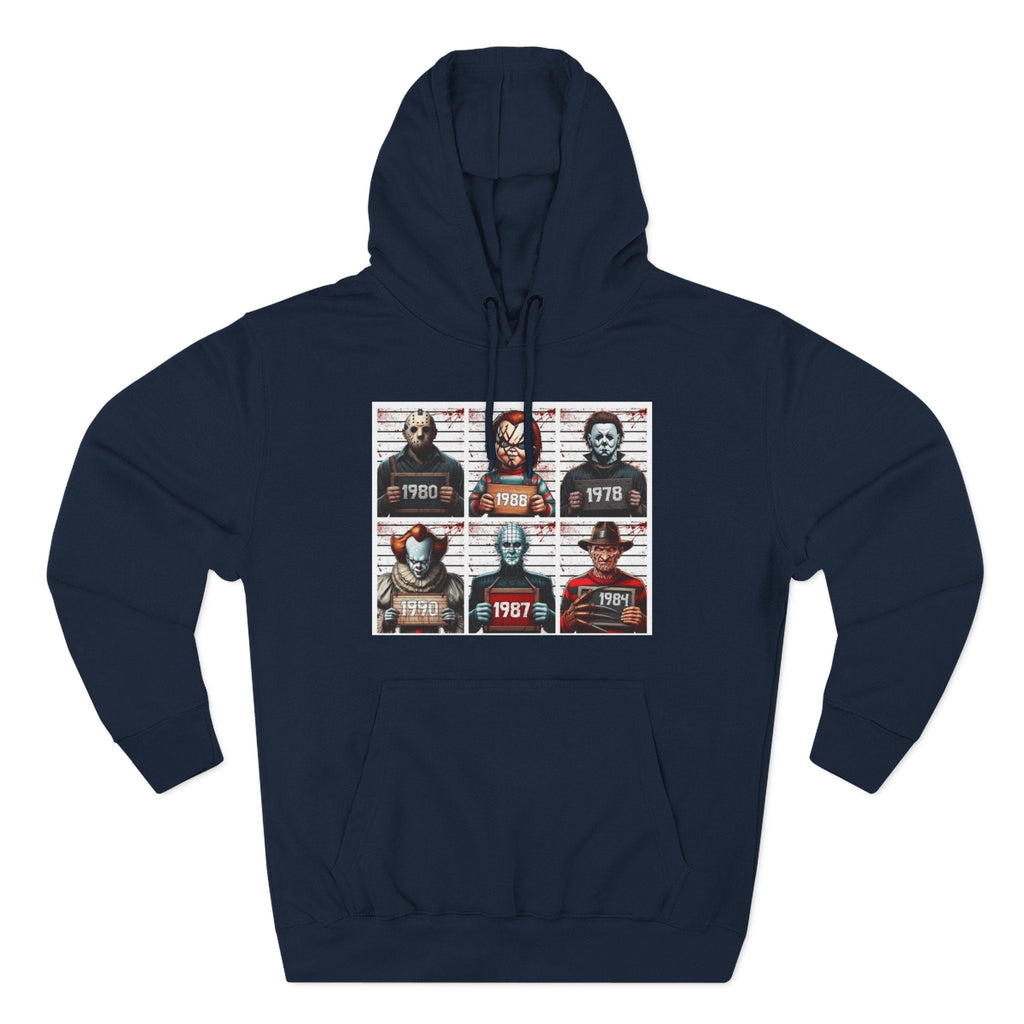Spooky Vibes Only Halloween Sweater Retro Horror Movie Three - Panel Fleece Hoodie, Halloween Gift, Cozy Sweatshirt, Movie Lover Apparel, Vintage Movie Merchandise - Metamorphosis Creations