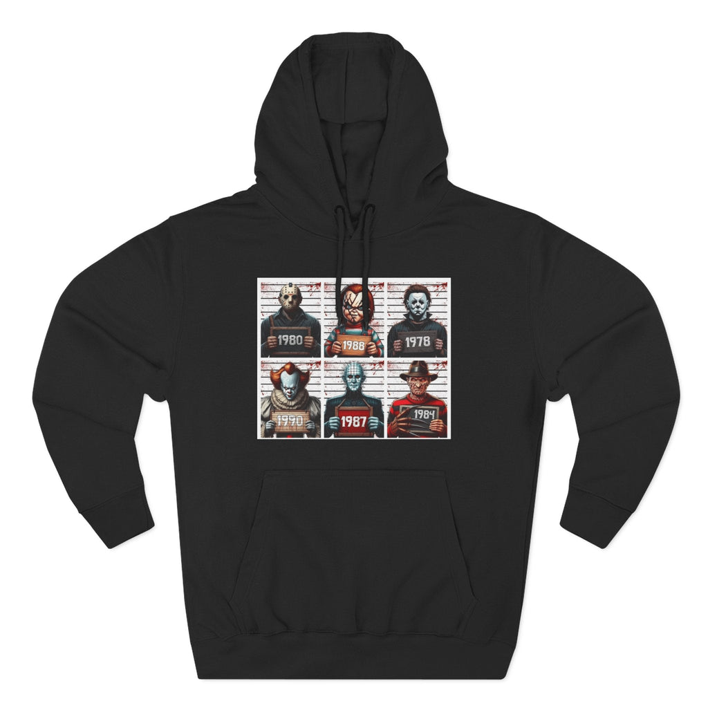 Spooky Vibes Only Halloween Sweater Retro Horror Movie Three - Panel Fleece Hoodie, Halloween Gift, Cozy Sweatshirt, Movie Lover Apparel, Vintage Movie Merchandise - Metamorphosis Creations