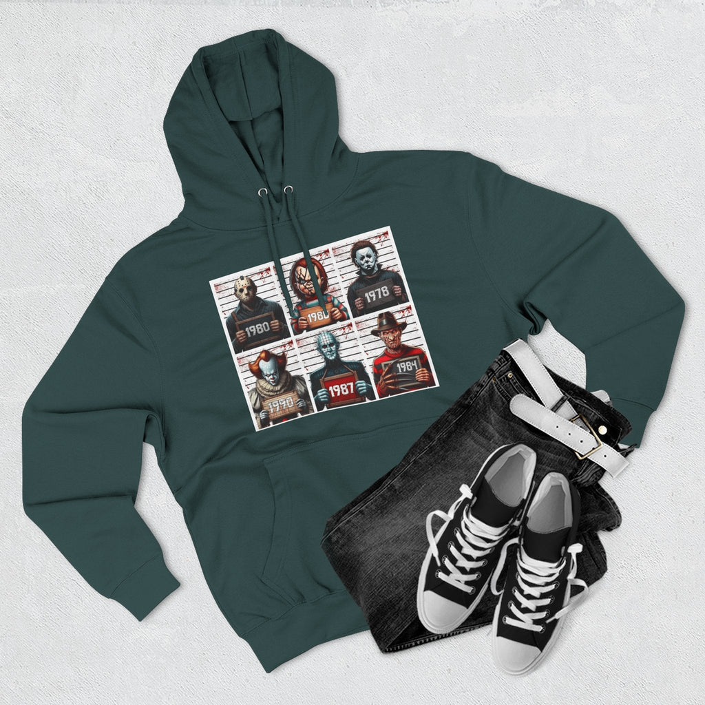 Spooky Vibes Only Halloween Sweater Retro Horror Movie Three - Panel Fleece Hoodie, Halloween Gift, Cozy Sweatshirt, Movie Lover Apparel, Vintage Movie Merchandise - Metamorphosis Creations