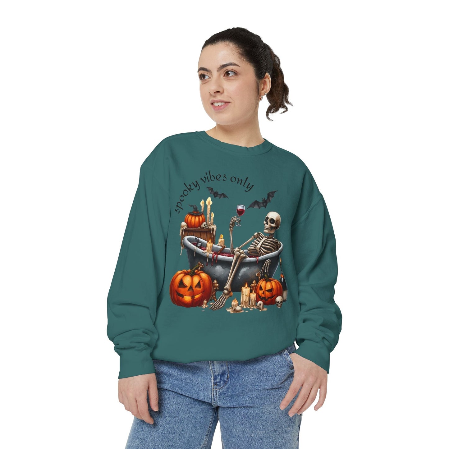 Spooky Vibes Only Sweatshirt, Halloween Sweatshirt, Unisex Fall Apparel, Cozy Trick or Treat Sweatshirt, Comfortable Halloween Gift, [...] - Metamorphosis Creations