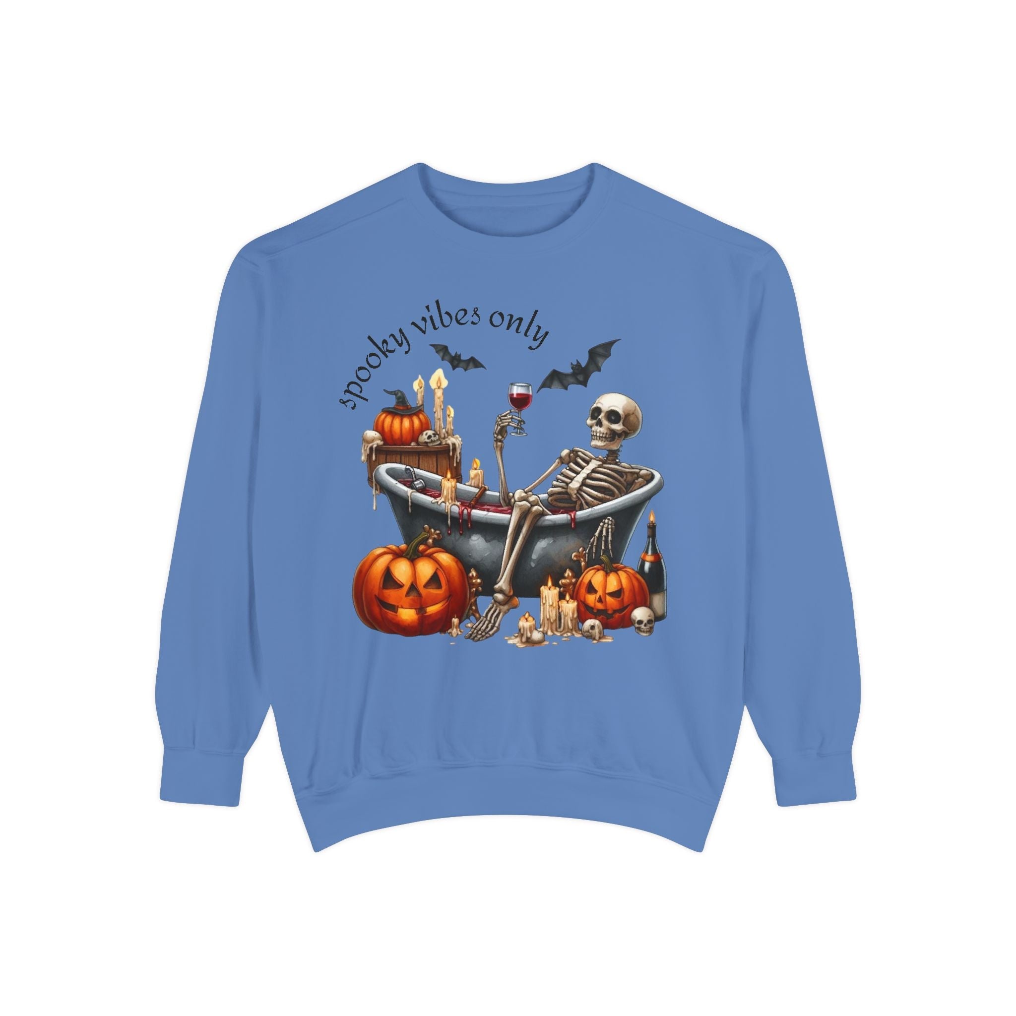 Spooky Vibes Only Sweatshirt, Halloween Sweatshirt, Unisex Fall Apparel, Cozy Trick or Treat Sweatshirt, Comfortable Halloween Gift, [...] - Metamorphosis Creations