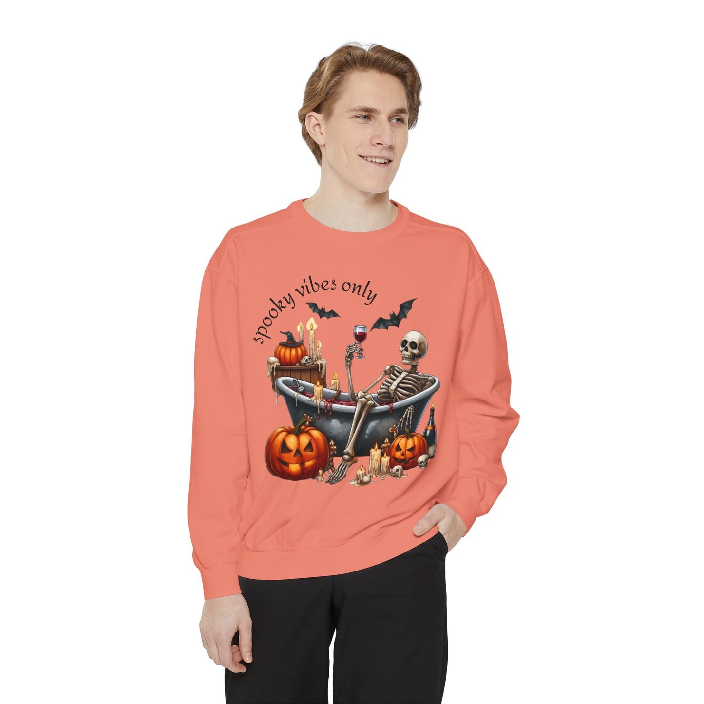 Spooky Vibes Only Sweatshirt, Halloween Sweatshirt, Unisex Fall Apparel, Cozy Trick or Treat Sweatshirt, Comfortable Halloween Gift, [...] - Metamorphosis Creations