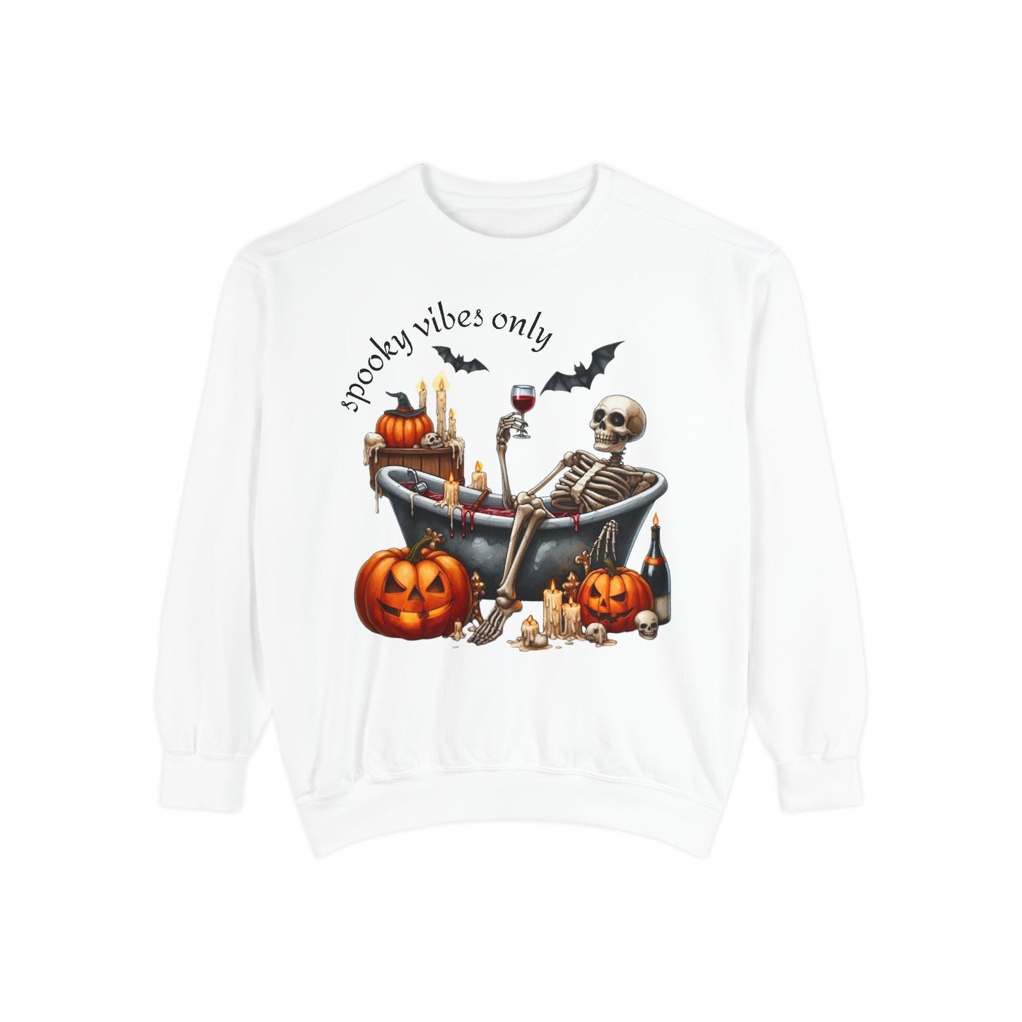 Spooky Vibes Only Sweatshirt, Halloween Sweatshirt, Unisex Fall Apparel, Cozy Trick or Treat Sweatshirt, Comfortable Halloween Gift, [...] - Metamorphosis Creations