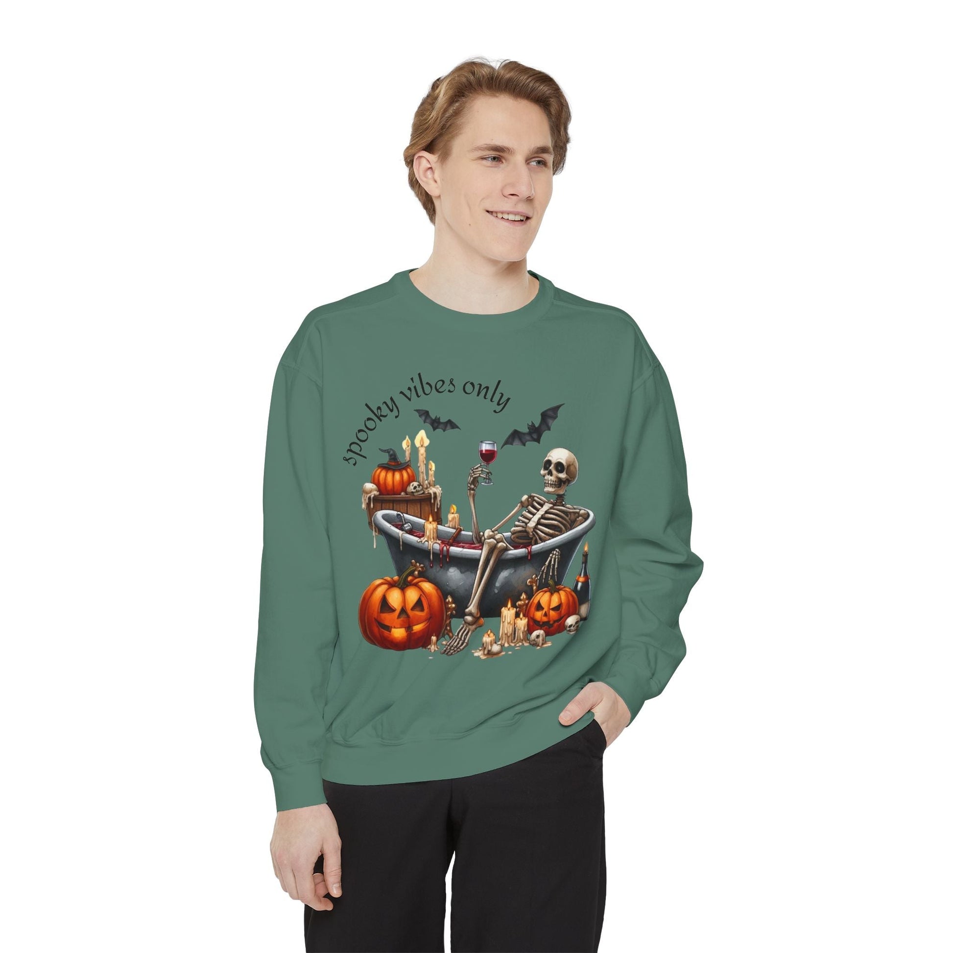Spooky Vibes Only Sweatshirt, Halloween Sweatshirt, Unisex Fall Apparel, Cozy Trick or Treat Sweatshirt, Comfortable Halloween Gift, [...] - Metamorphosis Creations