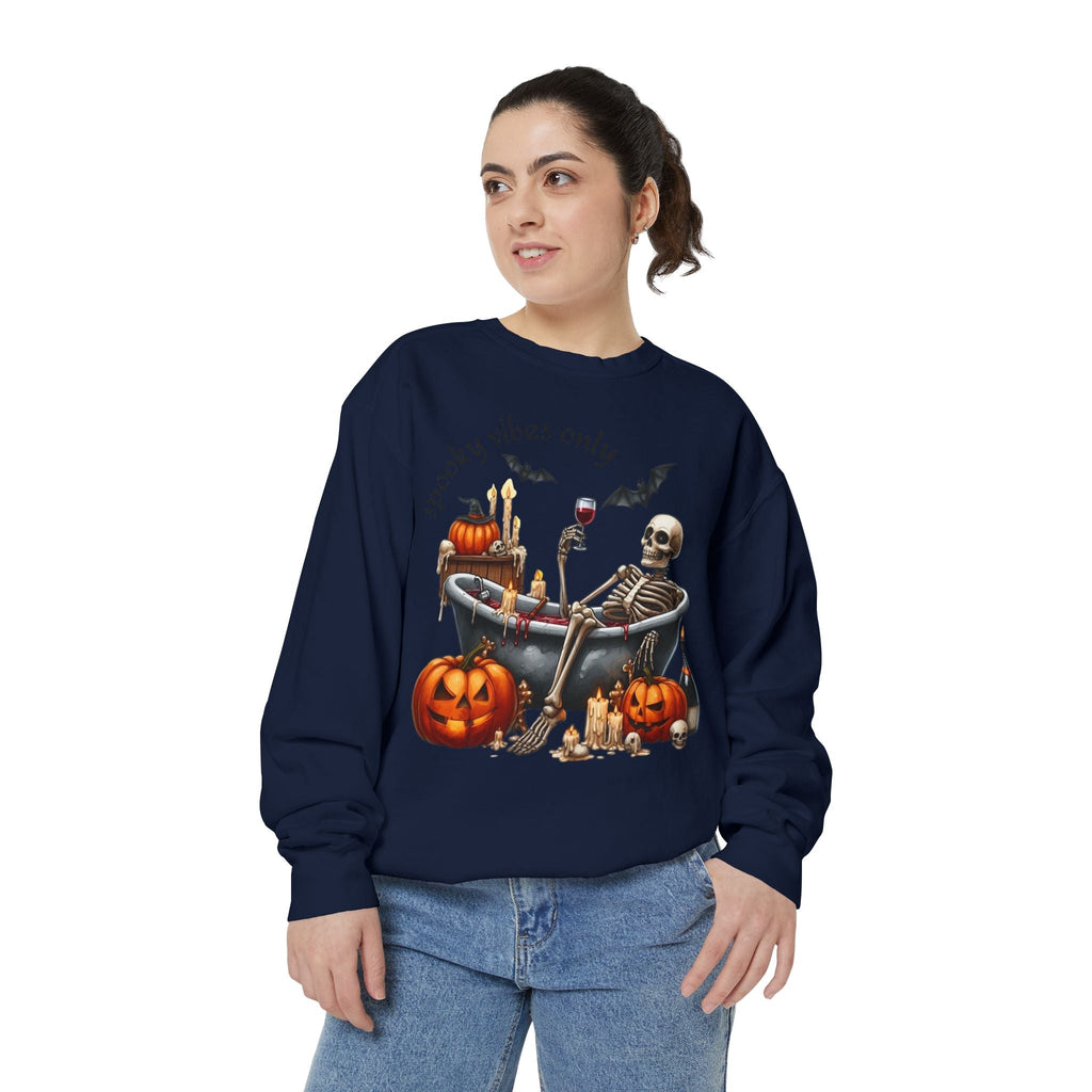 Spooky Vibes Only Sweatshirt, Halloween Sweatshirt, Unisex Fall Apparel, Cozy Trick or Treat Sweatshirt, Comfortable Halloween Gift, [...] - Metamorphosis Creations