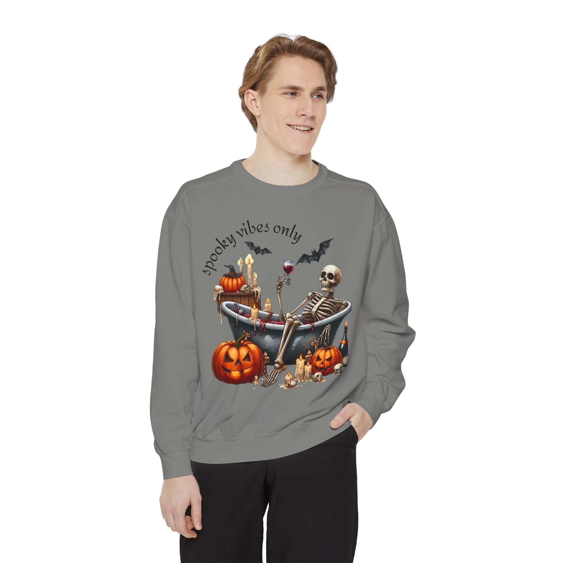Spooky Vibes Only Sweatshirt, Halloween Sweatshirt, Unisex Fall Apparel, Cozy Trick or Treat Sweatshirt, Comfortable Halloween Gift, [...] - Metamorphosis Creations