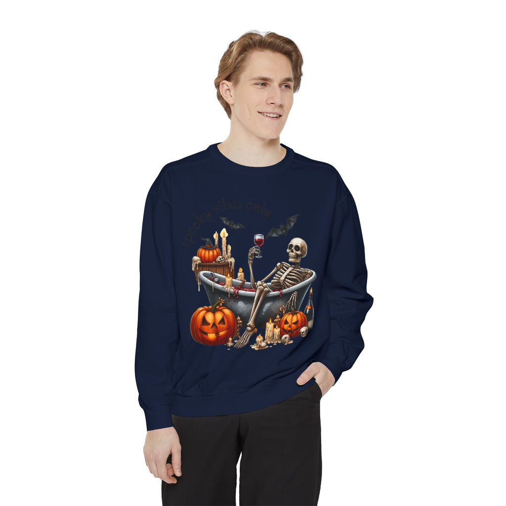 Spooky Vibes Only Sweatshirt, Halloween Sweatshirt, Unisex Fall Apparel, Cozy Trick or Treat Sweatshirt, Comfortable Halloween Gift, [...] - Metamorphosis Creations