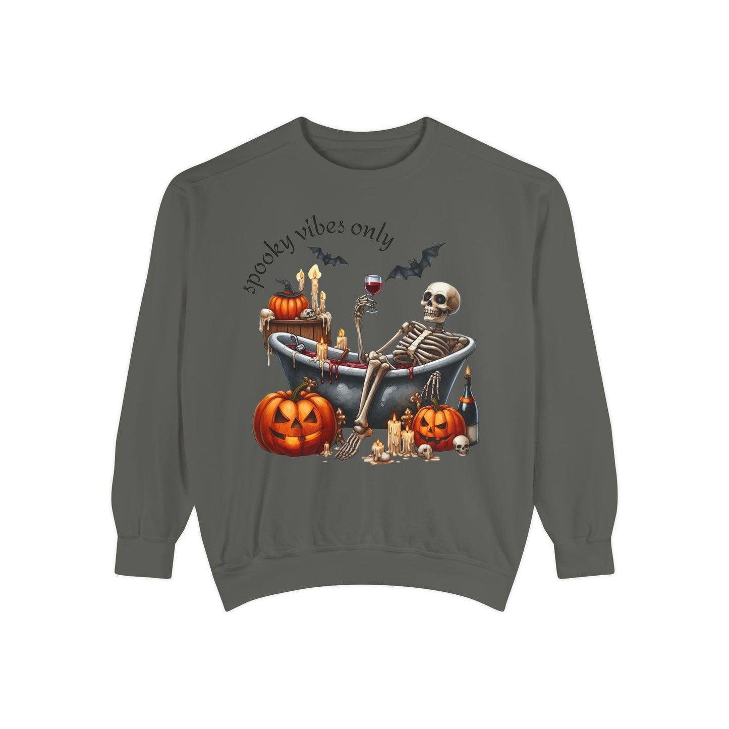 Spooky Vibes Only Sweatshirt, Halloween Sweatshirt, Unisex Fall Apparel, Cozy Trick or Treat Sweatshirt, Comfortable Halloween Gift, [...] - Metamorphosis Creations