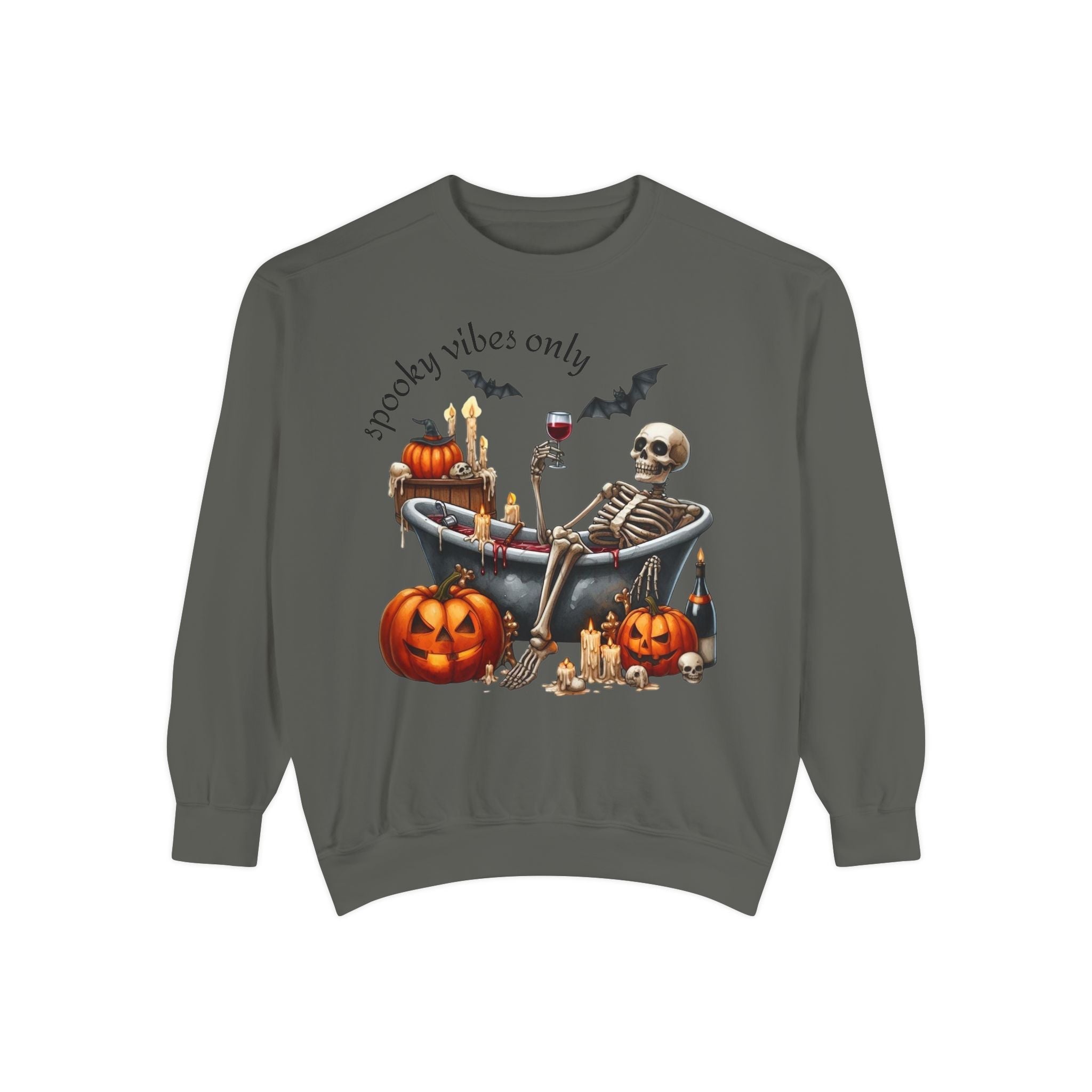 Spooky Vibes Only Sweatshirt, Halloween Sweatshirt, Unisex Fall Apparel, Cozy Trick or Treat Sweatshirt, Comfortable Halloween Gift, [...] - Metamorphosis Creations