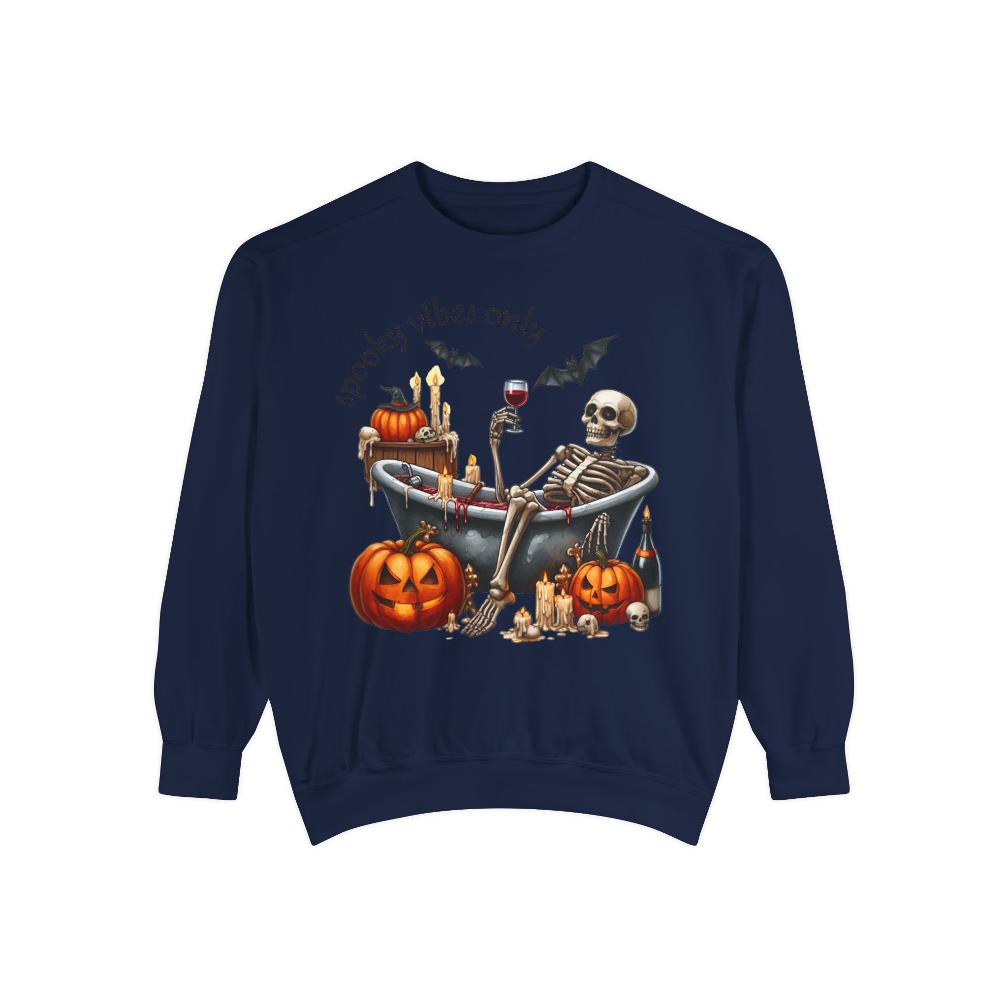 Spooky Vibes Only Sweatshirt, Halloween Sweatshirt, Unisex Fall Apparel, Cozy Trick or Treat Sweatshirt, Comfortable Halloween Gift, [...] - Metamorphosis Creations