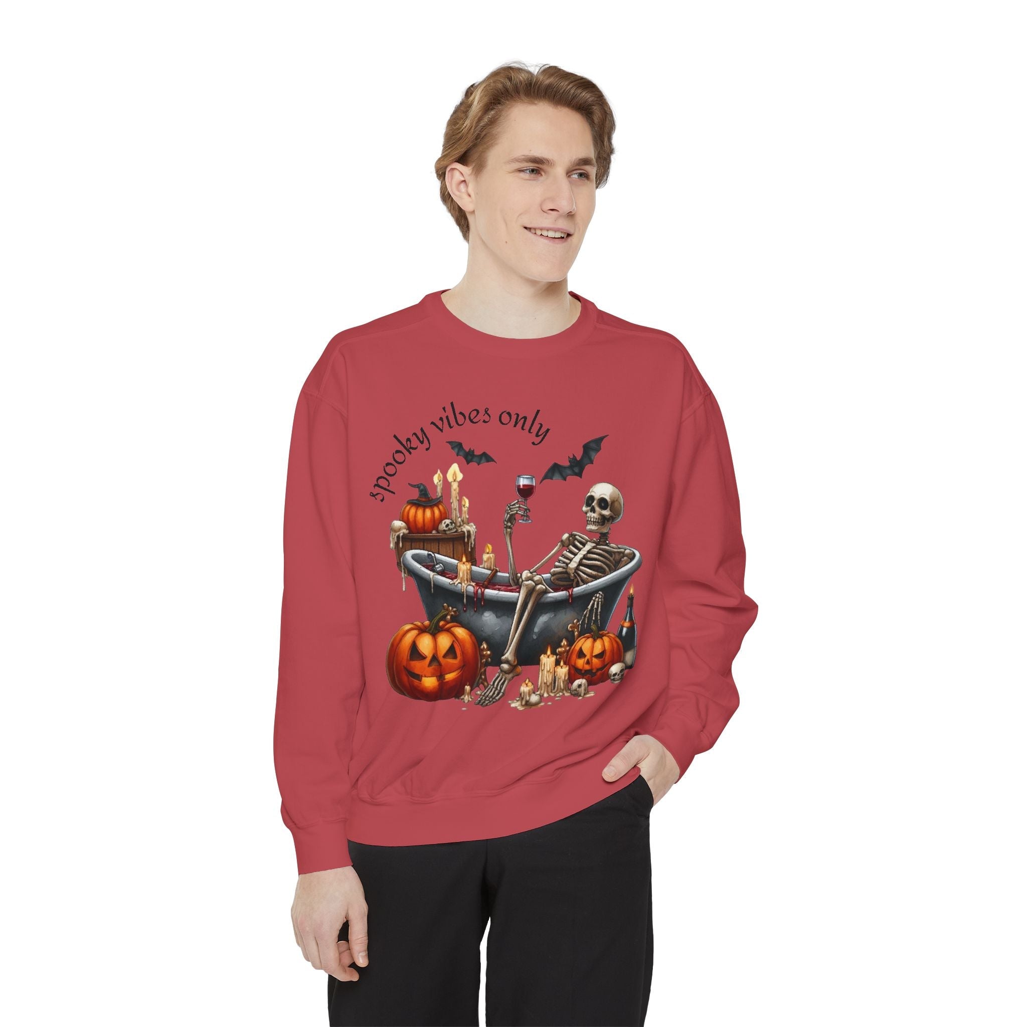 Spooky Vibes Only Sweatshirt, Halloween Sweatshirt, Unisex Fall Apparel, Cozy Trick or Treat Sweatshirt, Comfortable Halloween Gift, [...] - Metamorphosis Creations