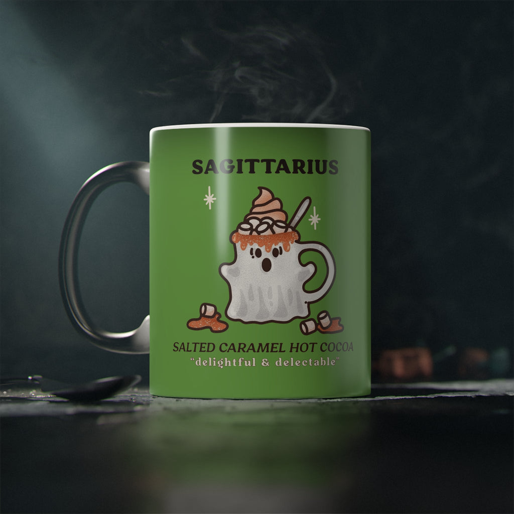Spooky Zodiac Magic Mug - Horoscope Coffee Cup, Astrology Gift, Unique Sagittarius Decor, Holiday Mug for Zodiac Lovers - Metamorphosis Creations