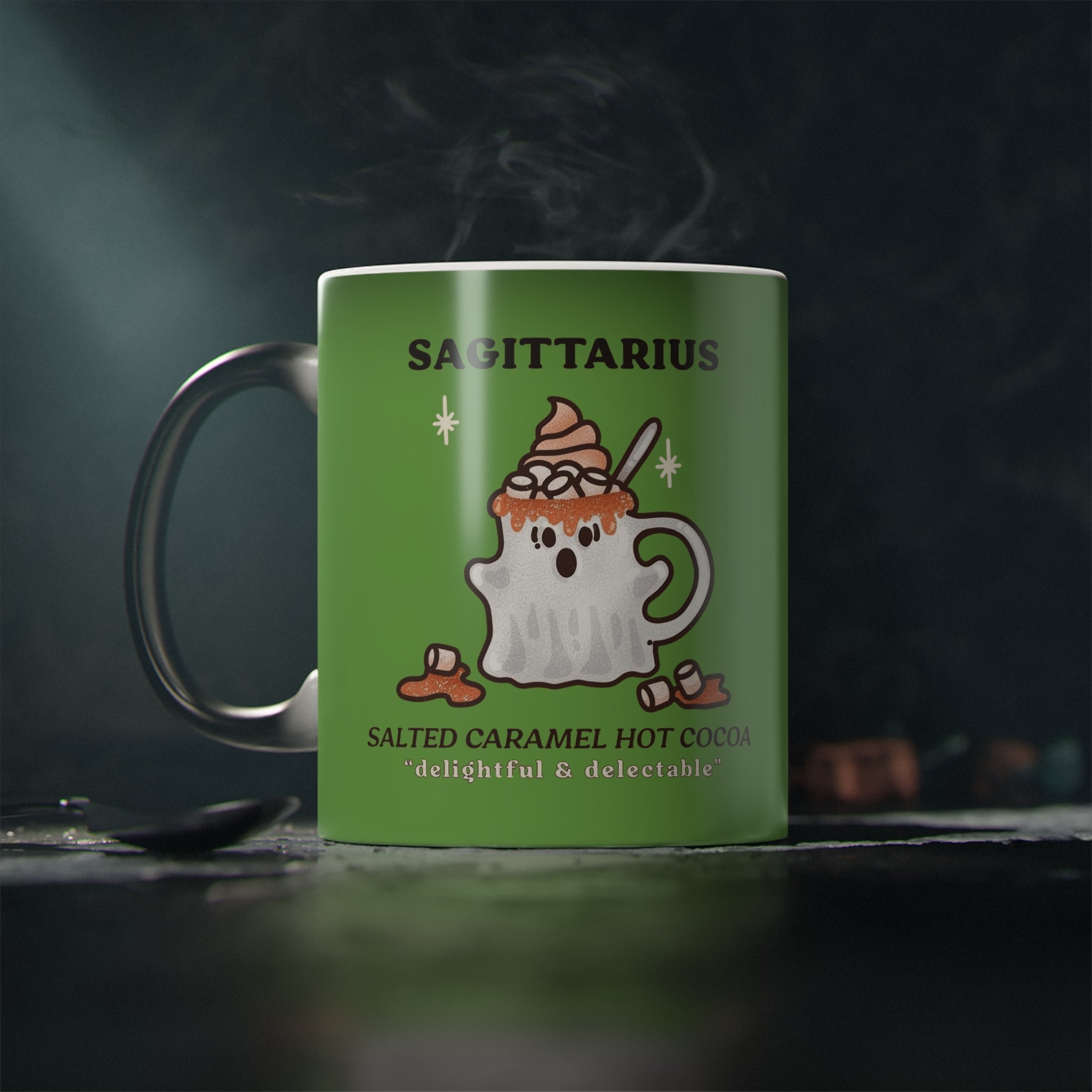 Spooky Zodiac Magic Mug - Horoscope Coffee Cup, Astrology Gift, Unique Sagittarius Decor, Holiday Mug for Zodiac Lovers - Metamorphosis Creations