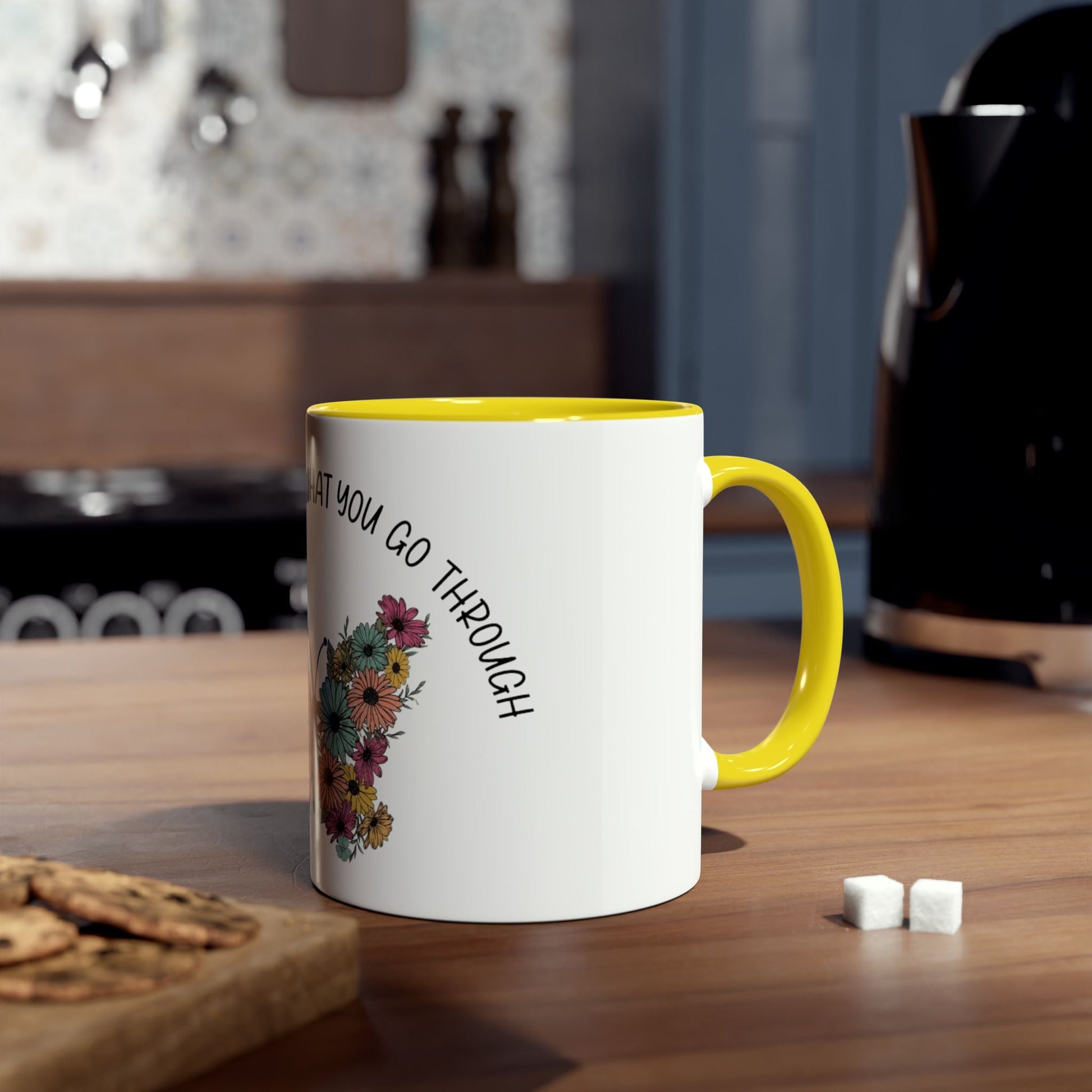 Start your day with meaning. Inspirational Two - Tone Mug for Growth Mindset, Butterfly Design, Coffee or Tea Lover Gift, Motivational Quote, Perfect for Self - Care - Metamorphosis Creations