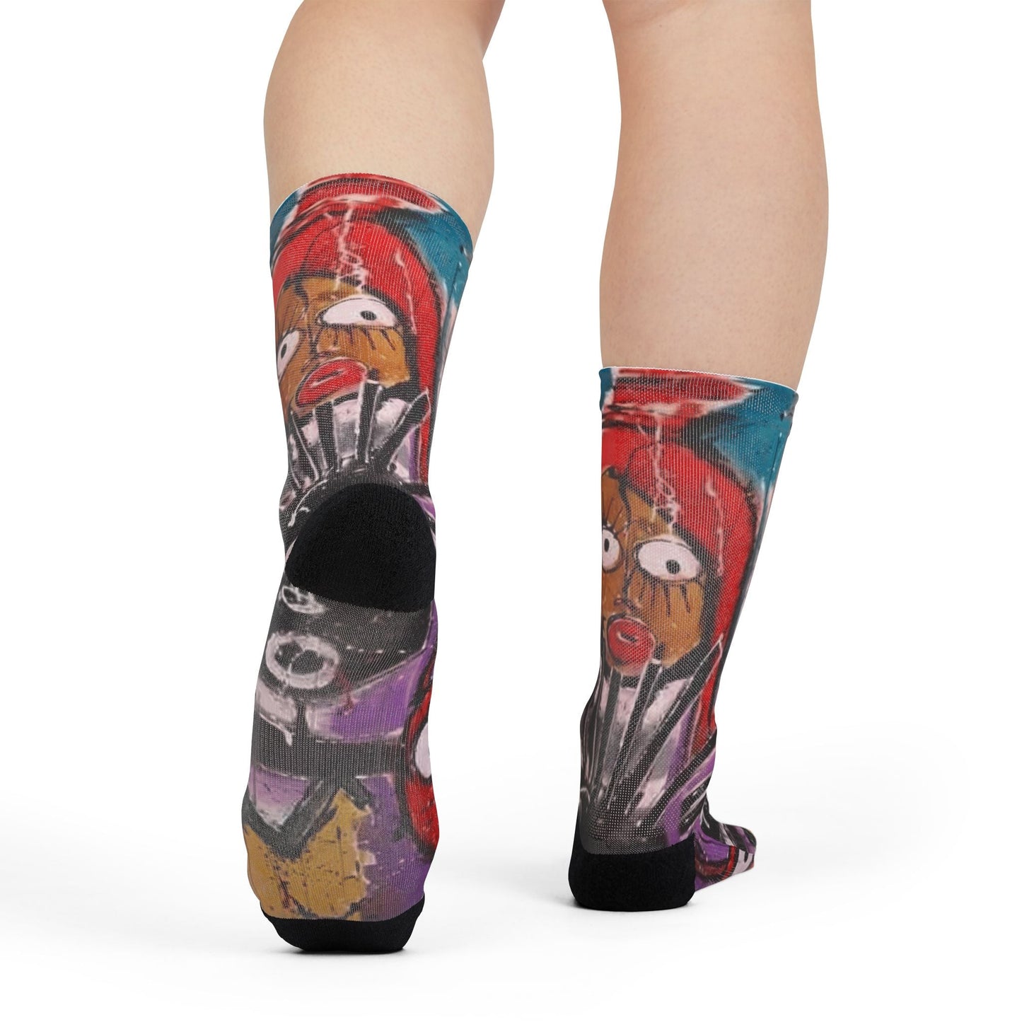 ✨ Style meets soul — right down to your toes. Vibrant Art Crew Socks, Colorful Graphic Socks, Unique Street Art Fashion, Perfect Gift for Art Lovers, Casual Everyday Wear, Trendy [...] - Metamorphosis Creations