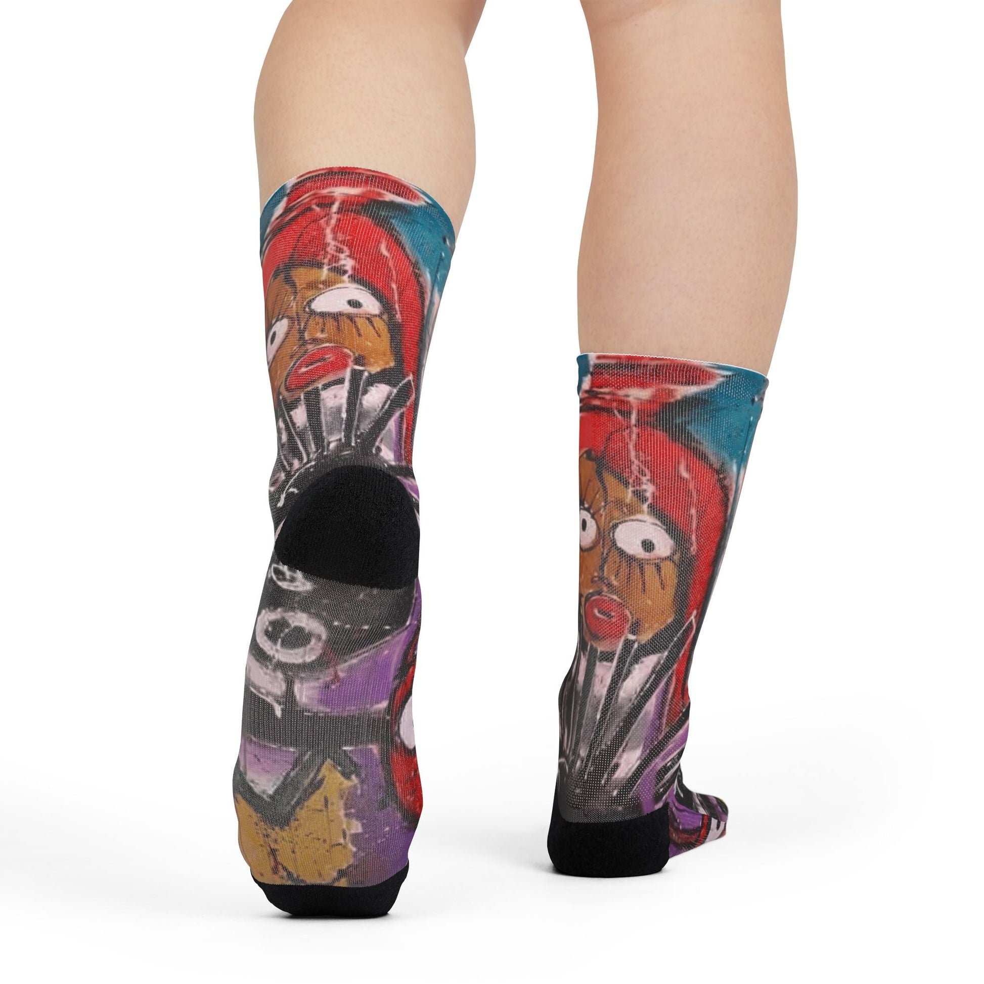 ✨ Style meets soul — right down to your toes. Vibrant Art Crew Socks, Colorful Graphic Socks, Unique Street Art Fashion, Perfect Gift for Art Lovers, Casual Everyday Wear, Trendy [...] - Metamorphosis Creations
