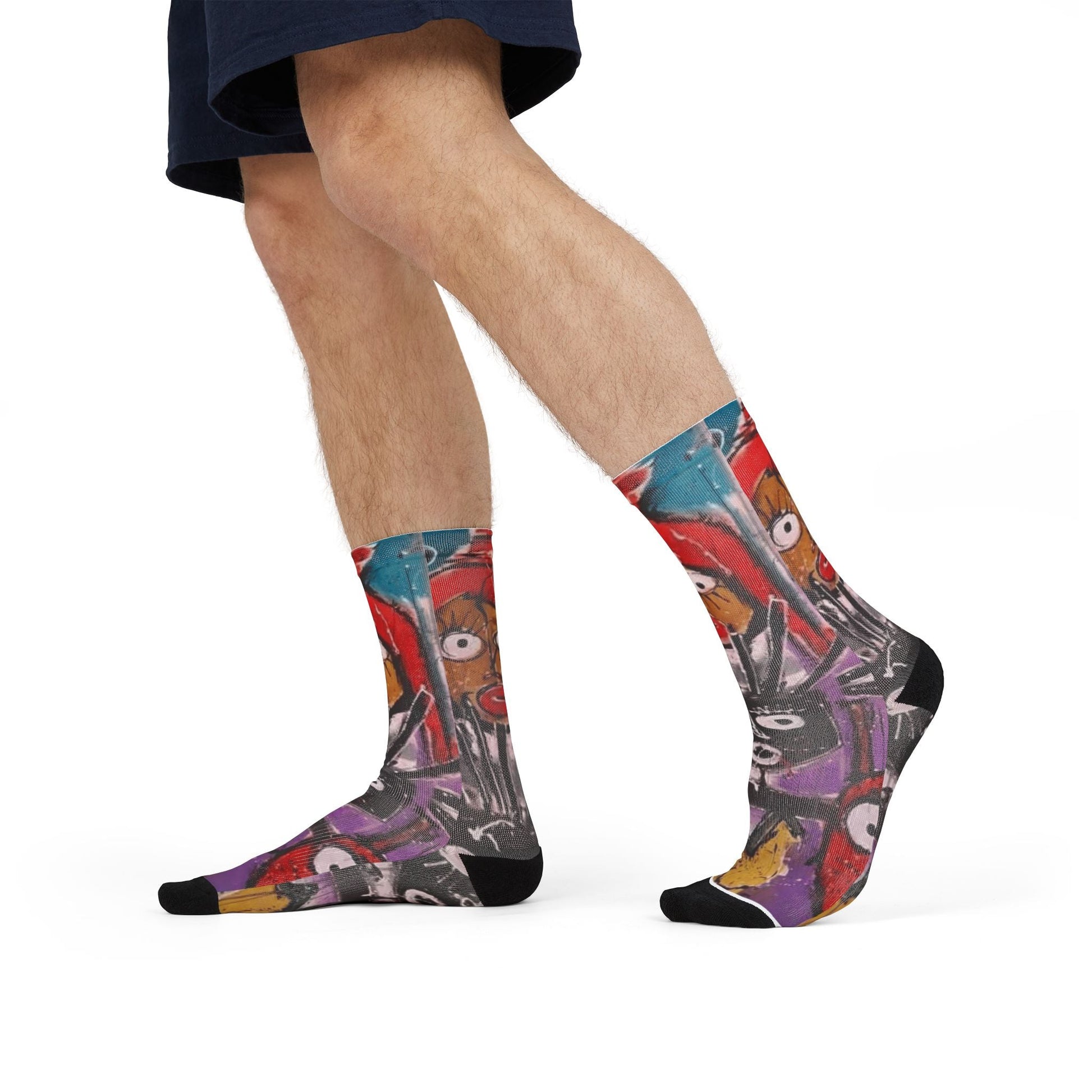 ✨ Style meets soul — right down to your toes. Vibrant Art Crew Socks, Colorful Graphic Socks, Unique Street Art Fashion, Perfect Gift for Art Lovers, Casual Everyday Wear, Trendy [...] - Metamorphosis Creations