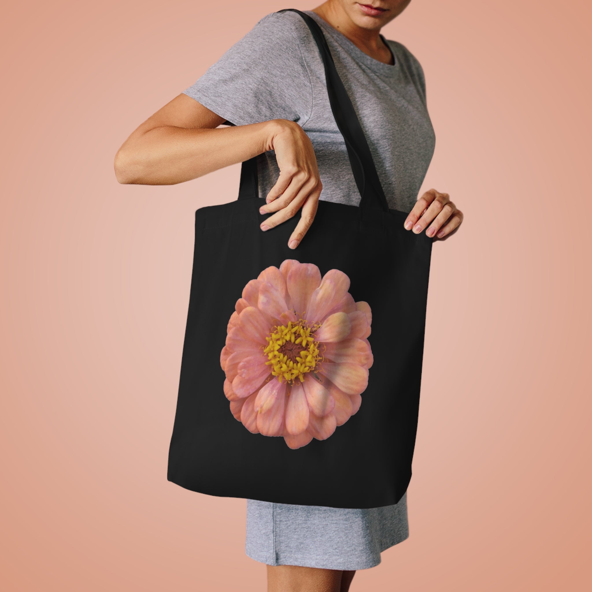 Stylish Floral Cotton Tote Bag, Eco - Friendly Shopping Tote, Beach Bag, Gift for Her, Reusable Grocery Bag, Fashionable Handbag - Metamorphosis Creations