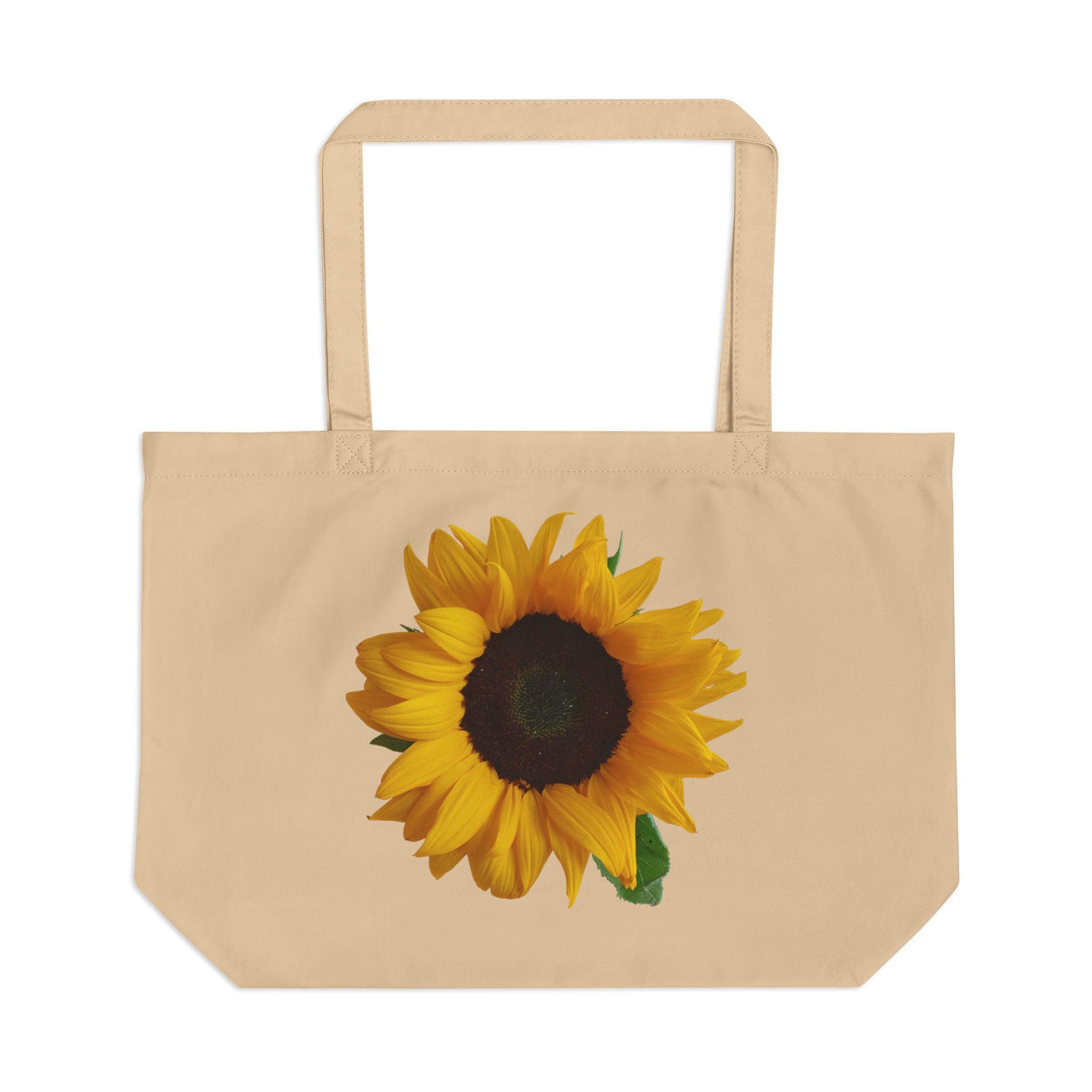 Sunflower Large Eco Tote | Reusable Shopping Bag, Summer Tote, Beach Bag, Eco - Friendly Gift, Grocery Tote - Metamorphosis Creations