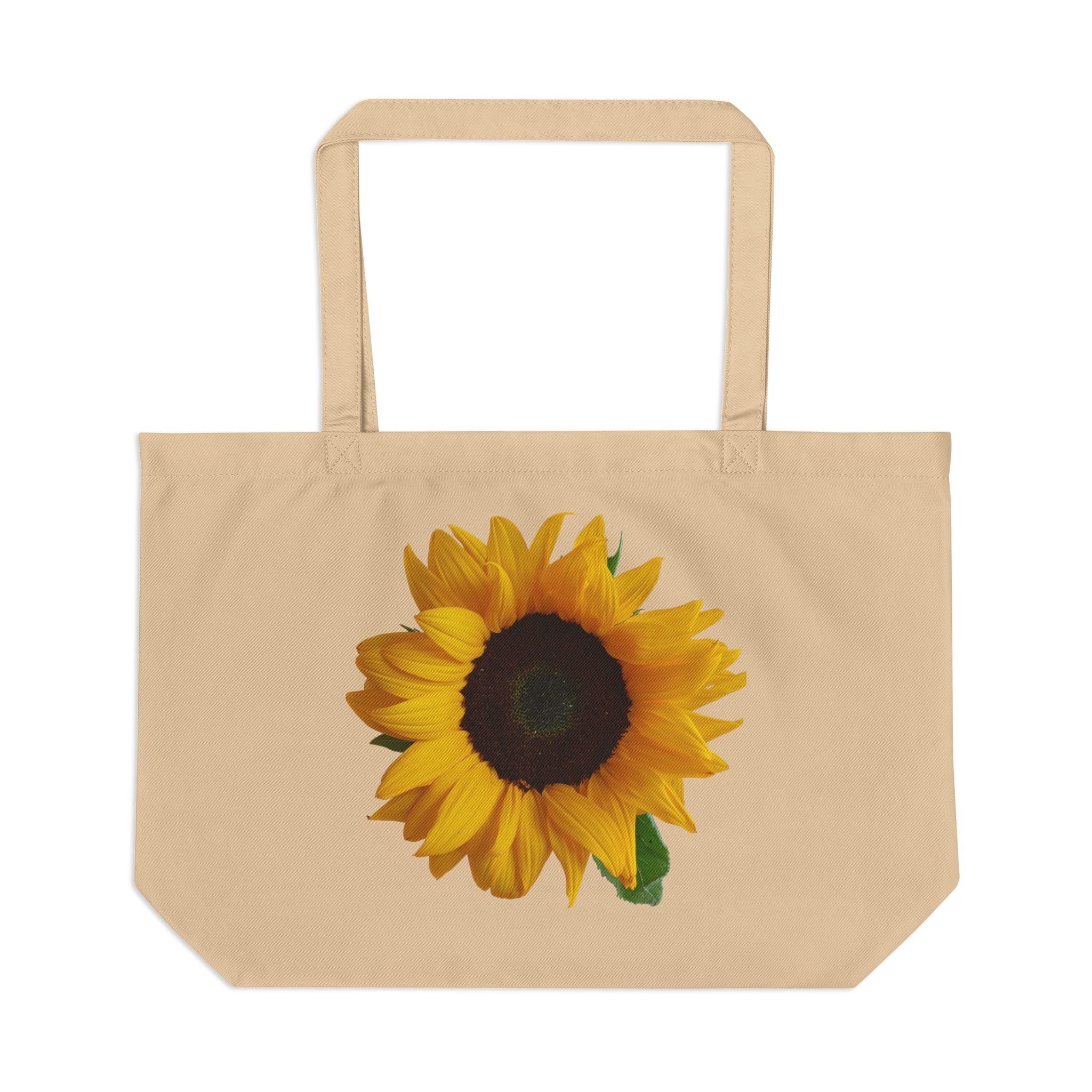 Sunflower Large Eco Tote | Reusable Shopping Bag, Summer Tote, Beach Bag, Eco - Friendly Gift, Grocery Tote - Metamorphosis Creations
