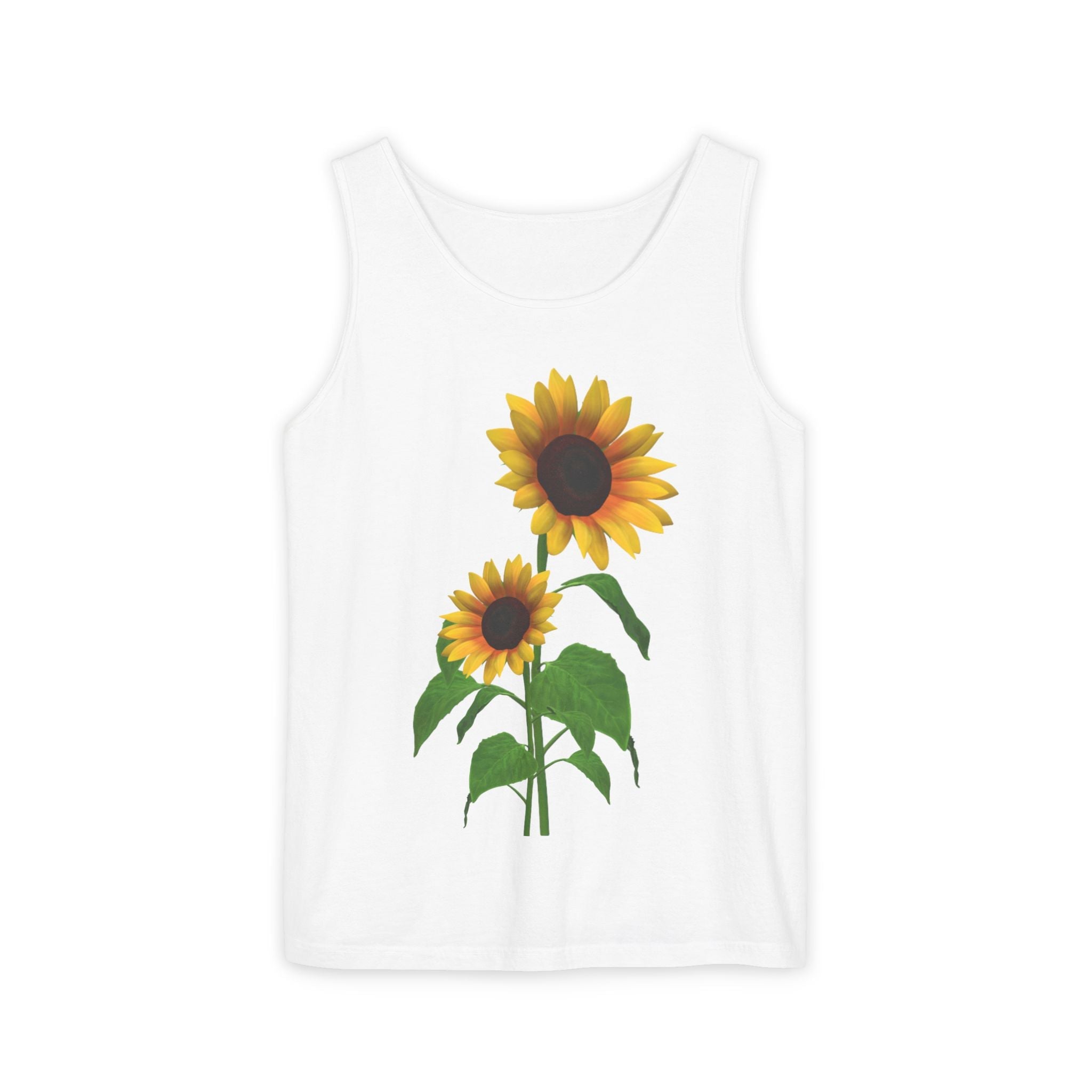 Sunflower Unisex Tank Top - Relaxed Summer Wear, Gift for Garden Lovers, Casual Beach Vibes, Perfect for Spring Celebrations, Gift Idea - Metamorphosis Creations