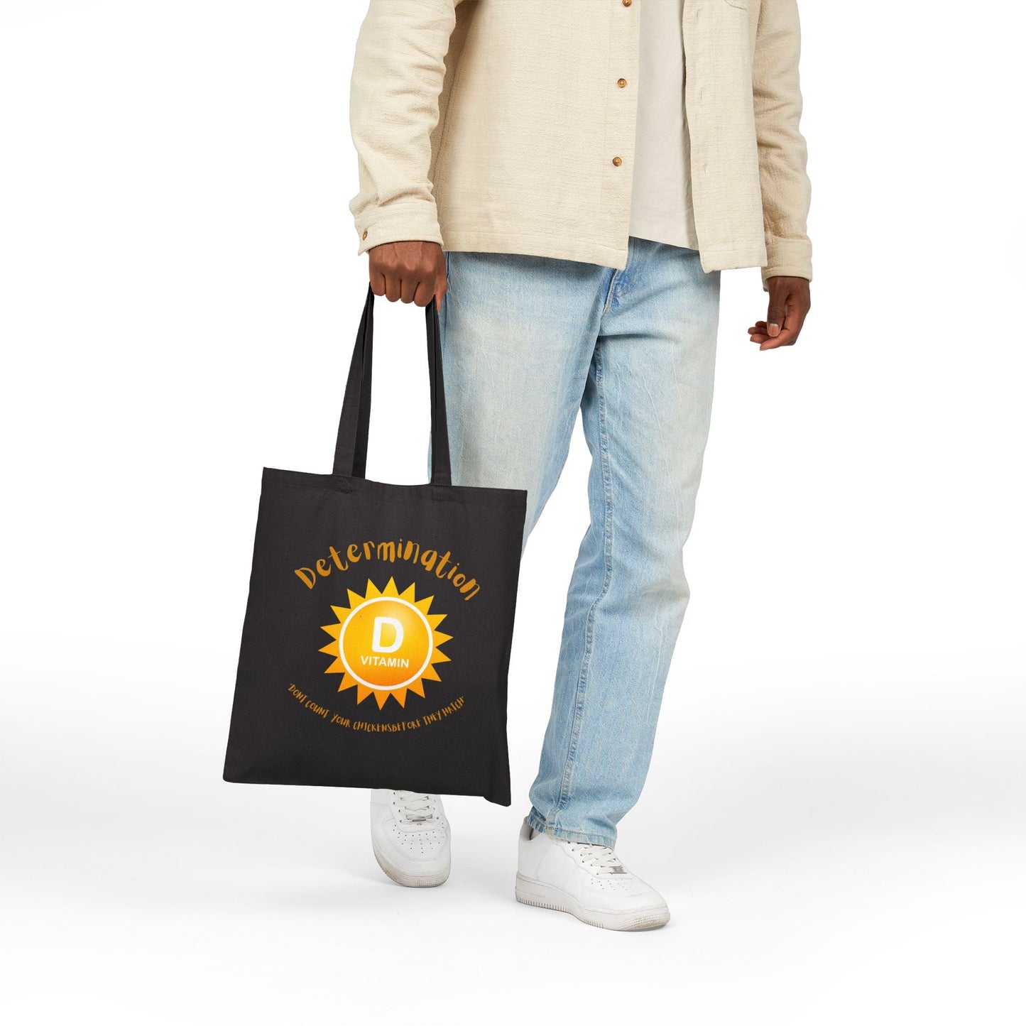 Sunshine Inspired Cotton Canvas Tote Bag - Motivational, Sustainable, Eco - Friendly, Summer Accessory, Gift for Her - Metamorphosis Creations