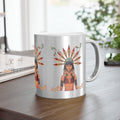 TAINO PUERTO RICAN Metallic Mug (Silver Gold) - Metamorphosis Creations