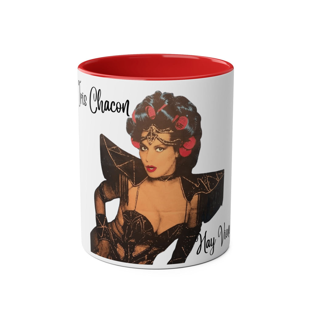 The onli one Iris Chacon Unique Two - Tone Coffee Mug - Iris Chacon Inspired Art, Trendy Mug for Coffee Lovers, Gift for Her, Retro Style, - Metamorphosis Creations