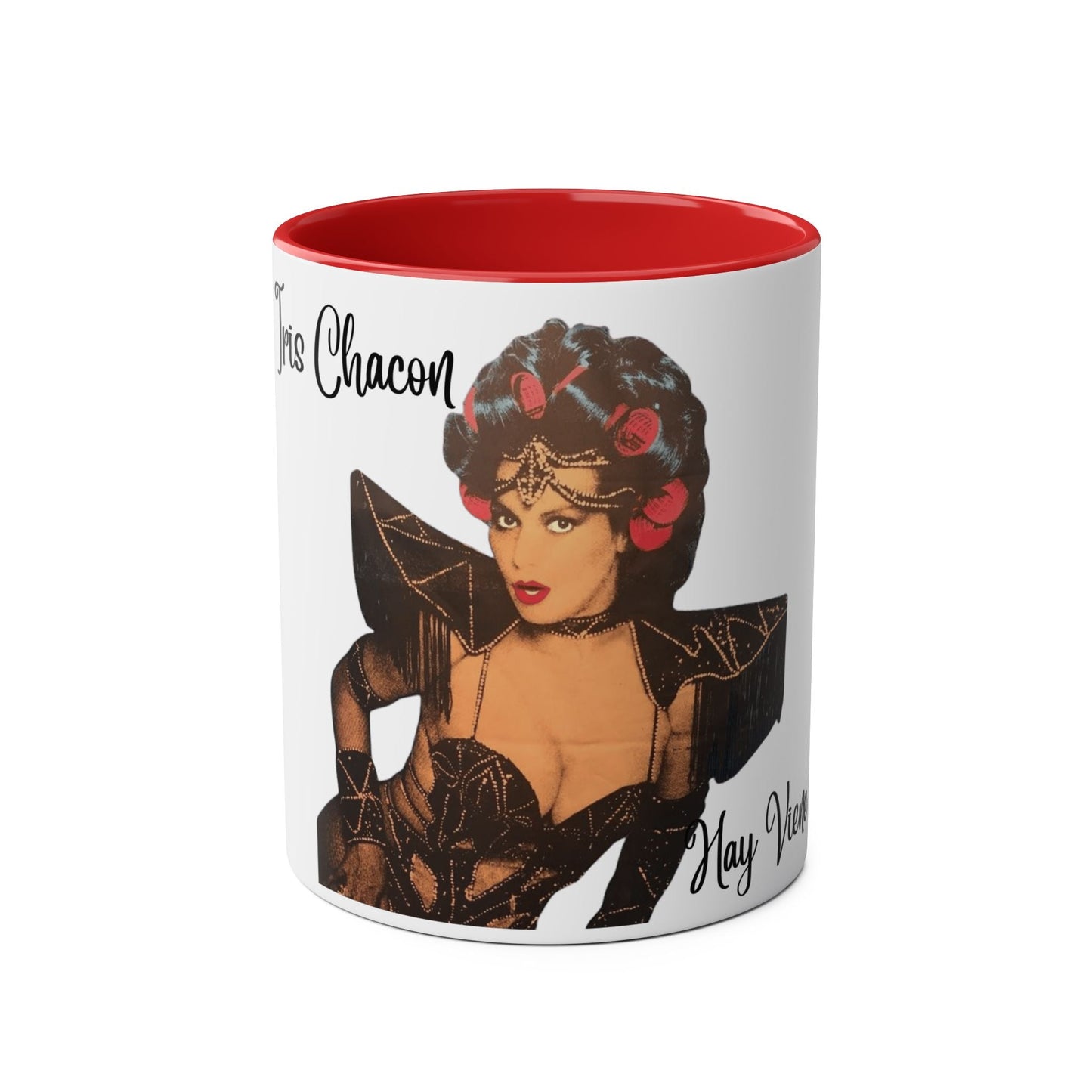 The onli one Iris Chacon Unique Two - Tone Coffee Mug - Iris Chacon Inspired Art, Trendy Mug for Coffee Lovers, Gift for Her, Retro Style, - Metamorphosis Creations
